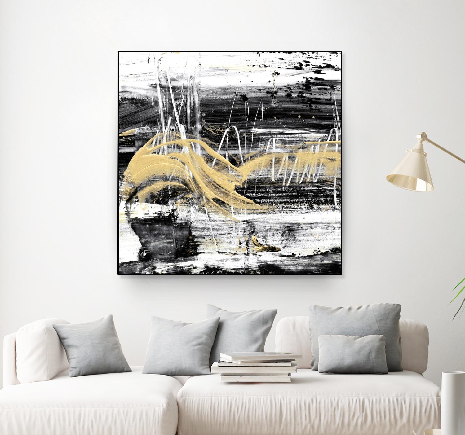 Gold Wave I by Ethan Harper on GIANT ART - gold abstract abstract