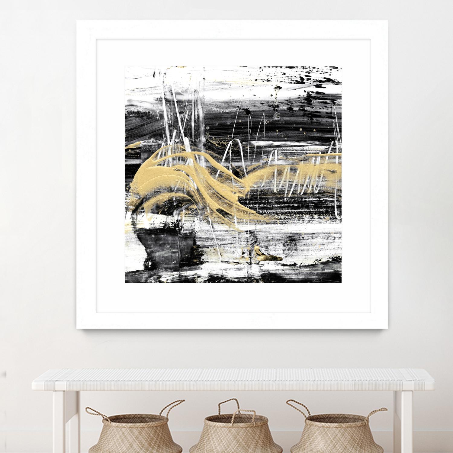Gold Wave I by Ethan Harper on GIANT ART - gold abstract abstract