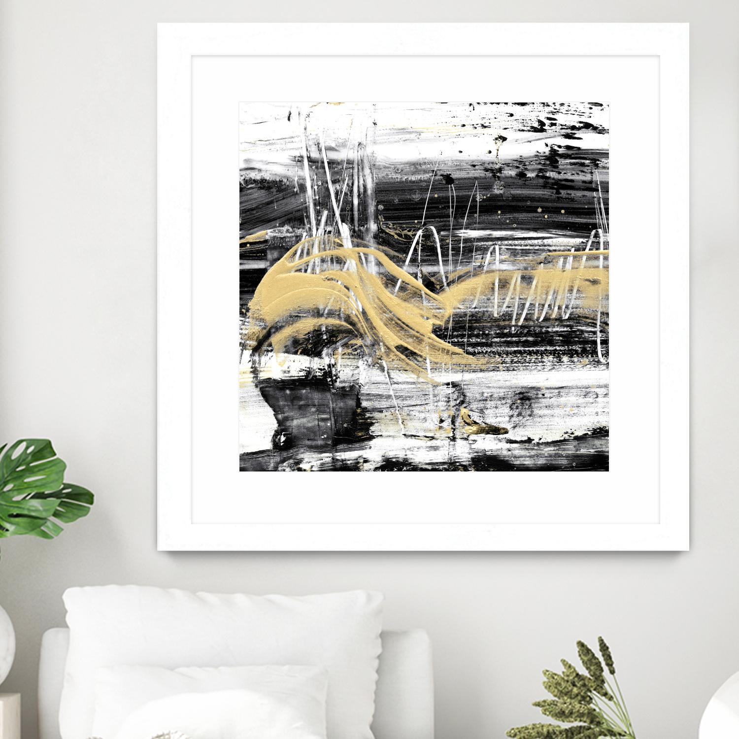 Gold Wave I by Ethan Harper on GIANT ART - gold abstract abstract