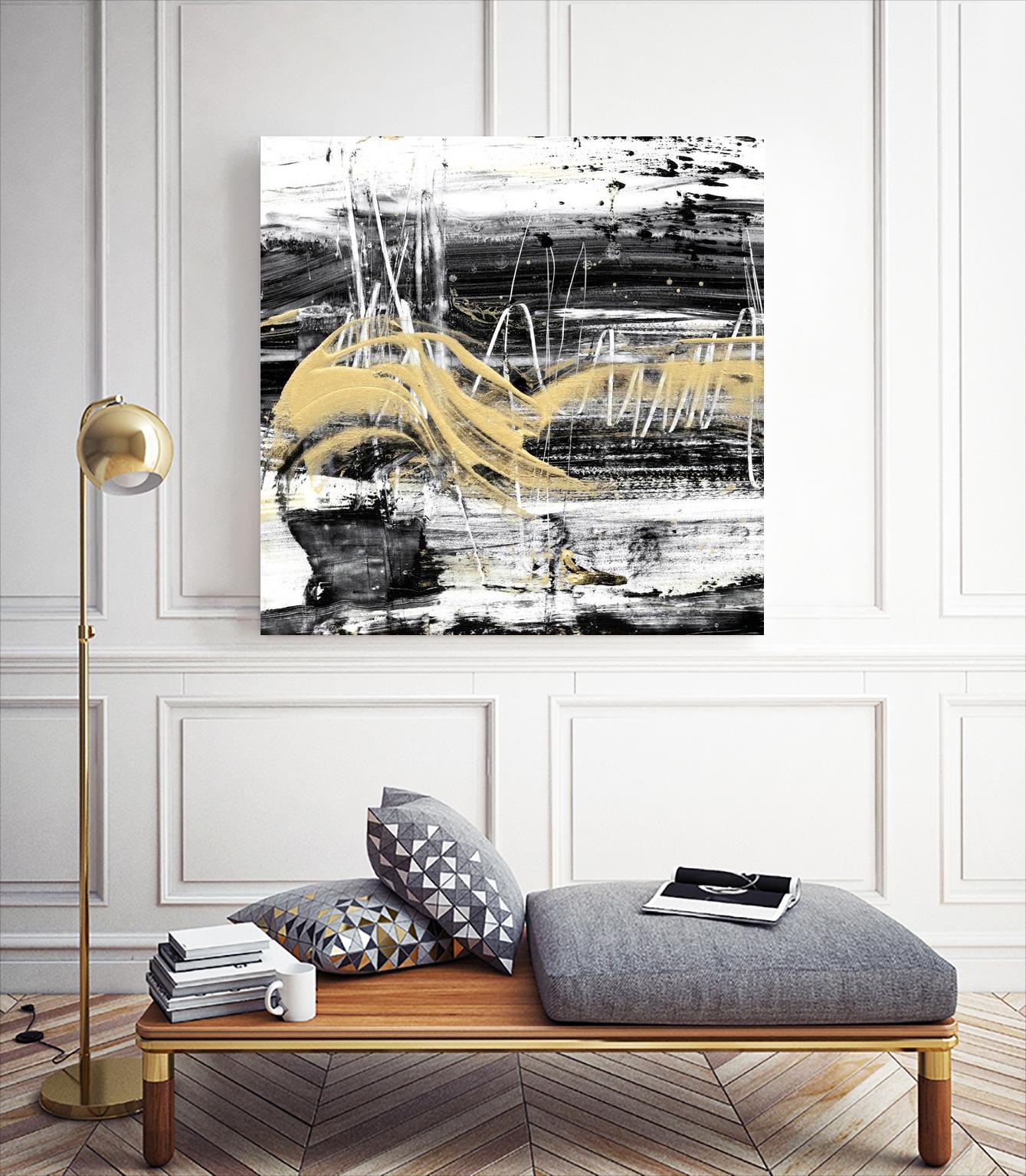 Gold Wave I by Ethan Harper on GIANT ART - gold abstract abstract