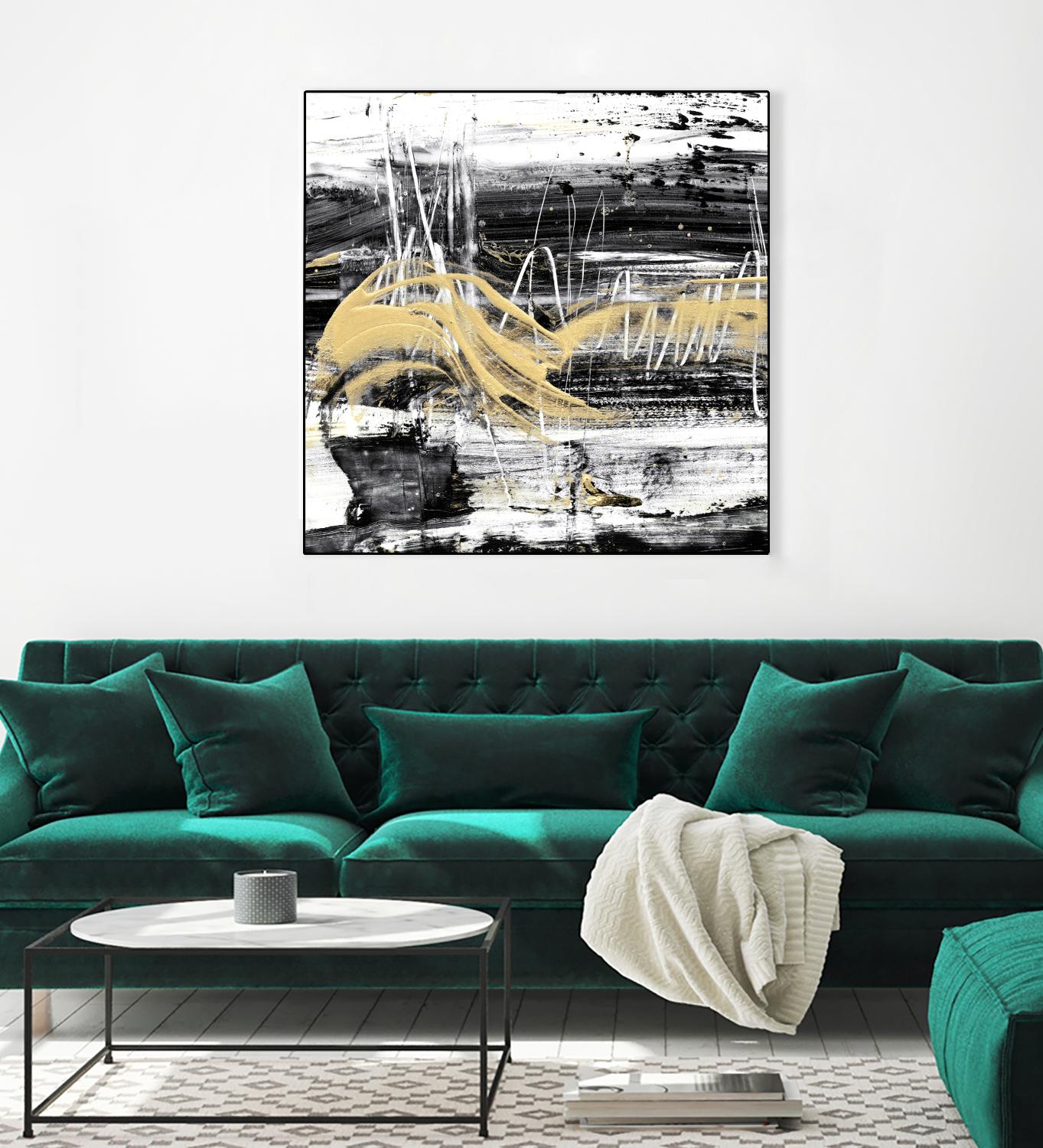 Gold Wave I by Ethan Harper on GIANT ART - gold abstract abstract