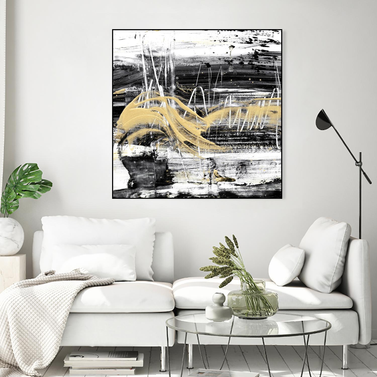 Gold Wave I by Ethan Harper on GIANT ART - gold abstract abstract