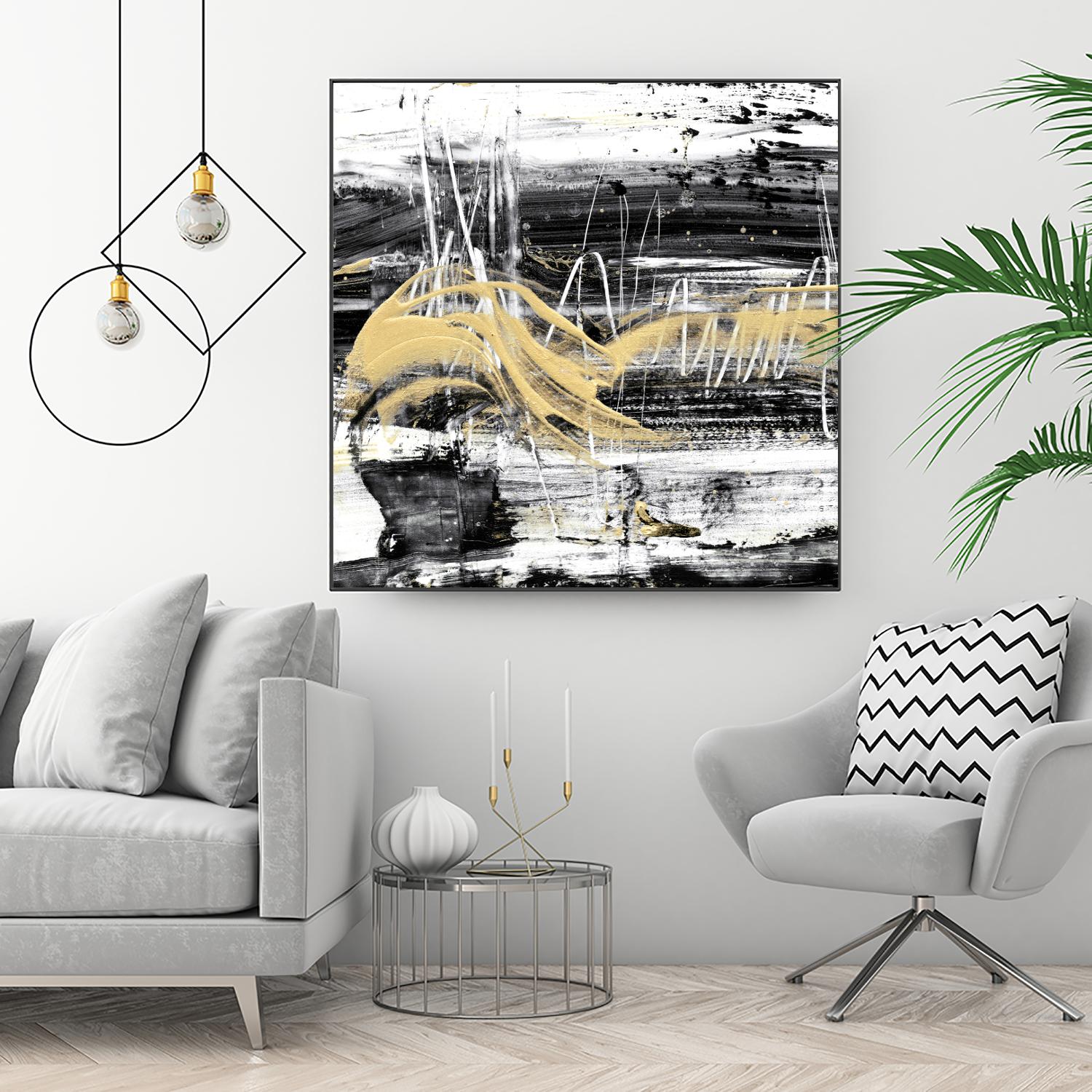 Gold Wave I by Ethan Harper on GIANT ART - gold abstract abstract