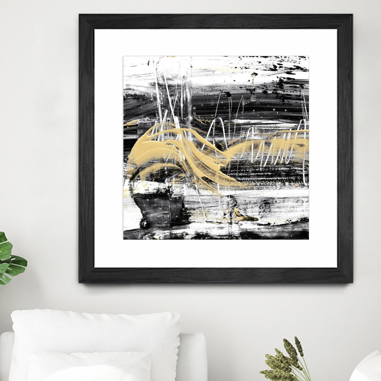 Gold Wave I by Ethan Harper on GIANT ART - gold abstract abstract