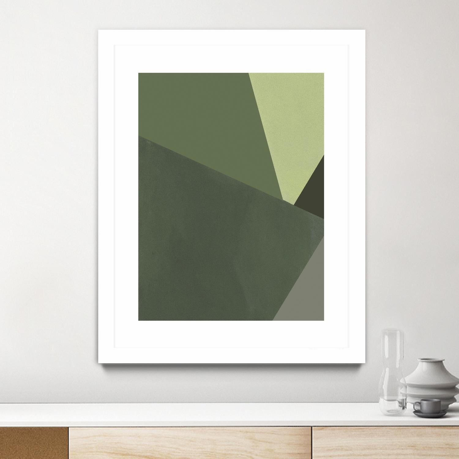 Sage Prism III by Jacob Green on GIANT ART - green abstract abstract