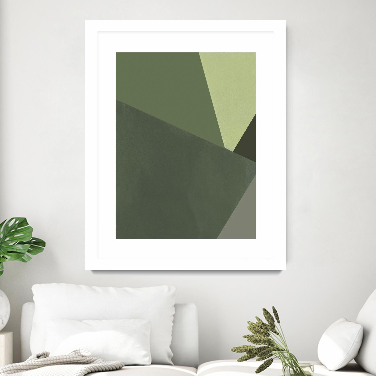 Sage Prism III by Jacob Green on GIANT ART - green abstract abstract