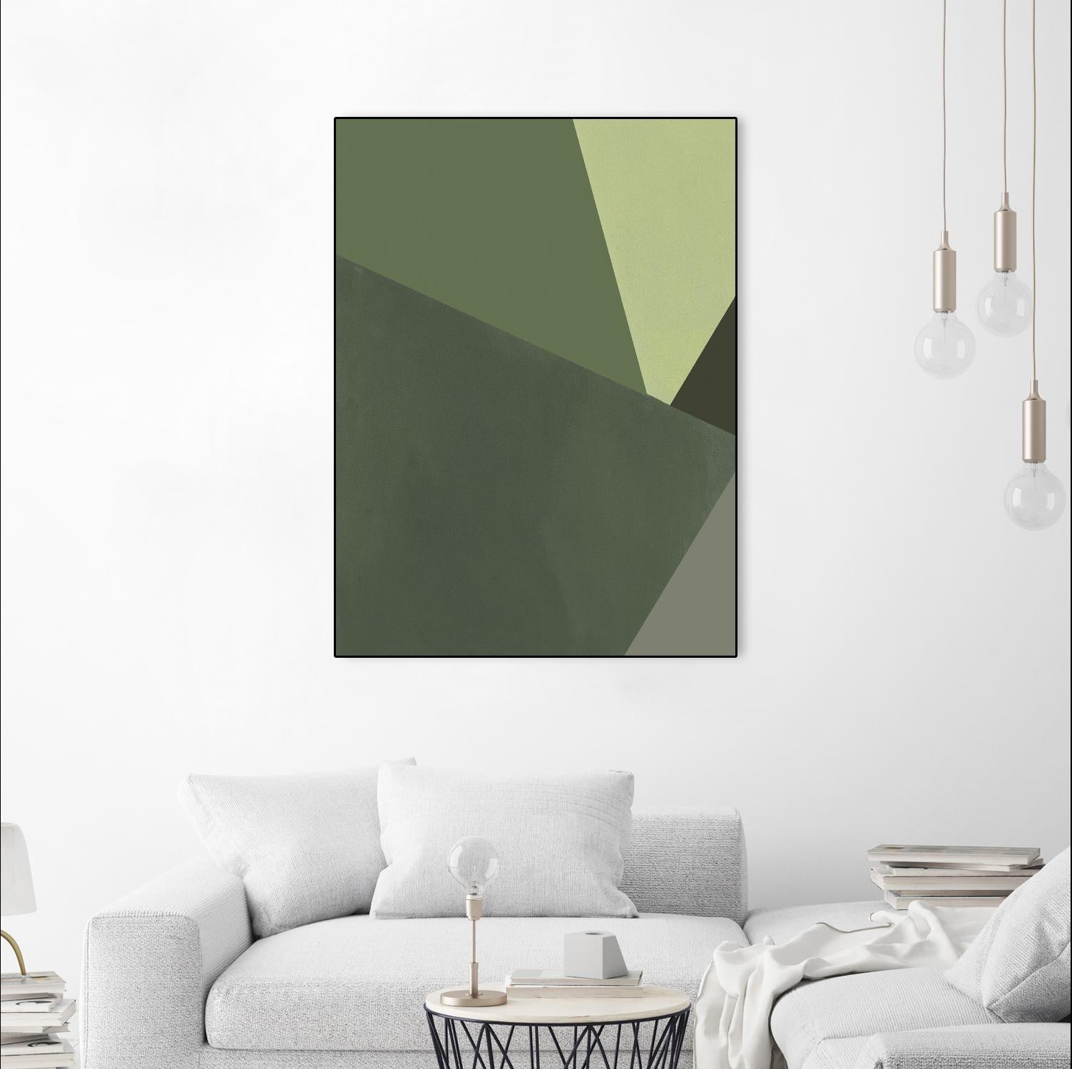 Sage Prism III by Jacob Green on GIANT ART - green abstract abstract