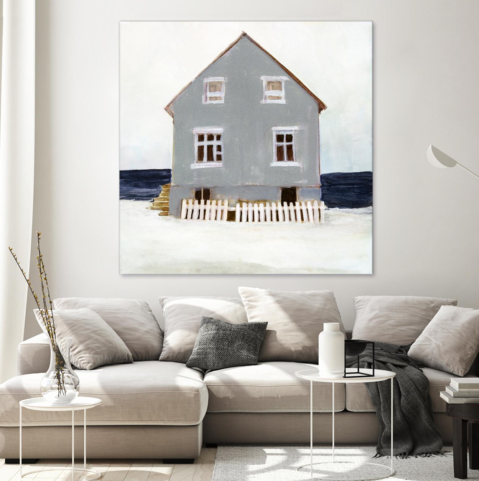 Beach Hut II by Stellar Design Studio on GIANT ART - blue coastal & tropical abstract