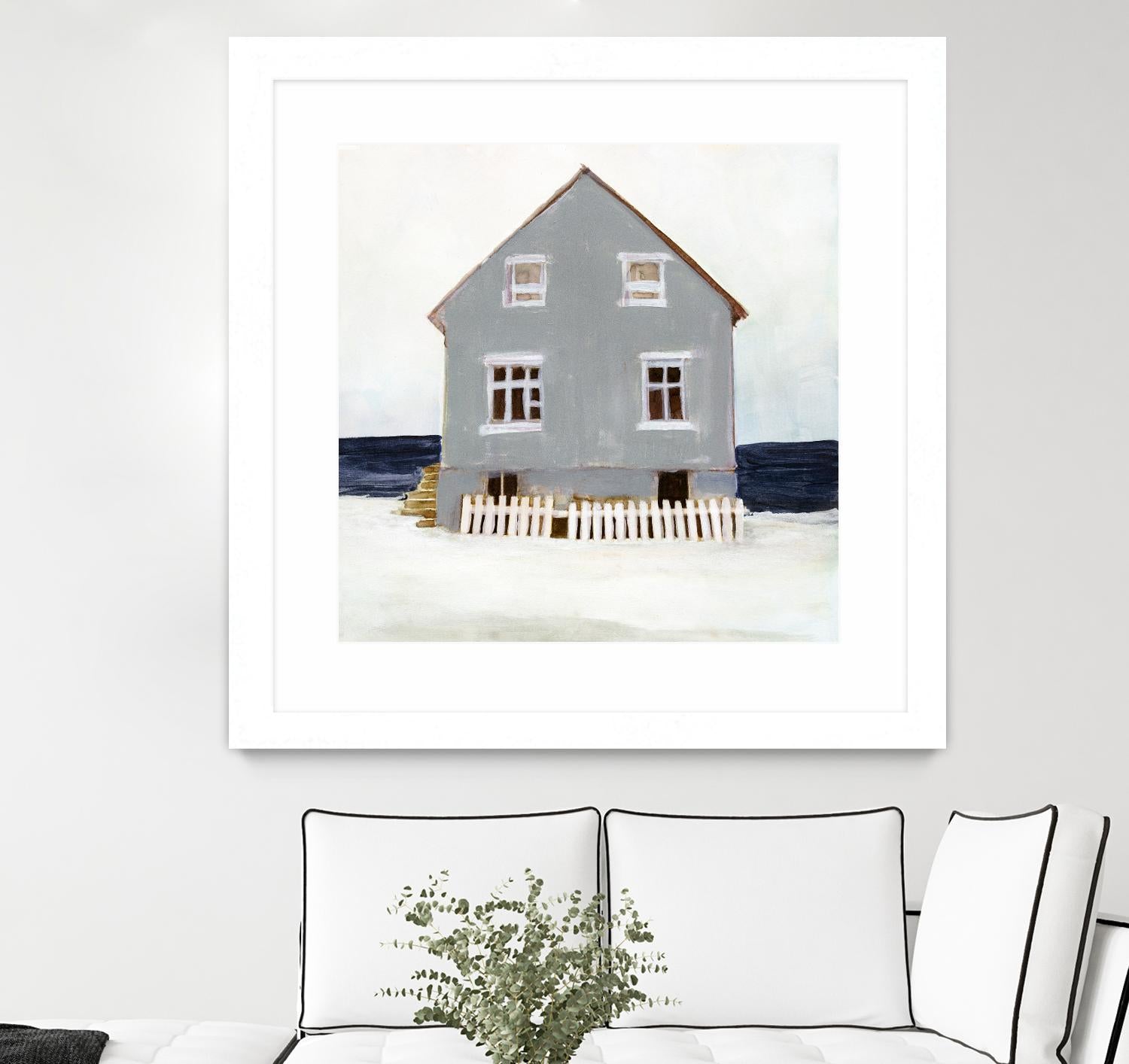 Beach Hut II by Stellar Design Studio on GIANT ART - blue coastal & tropical abstract