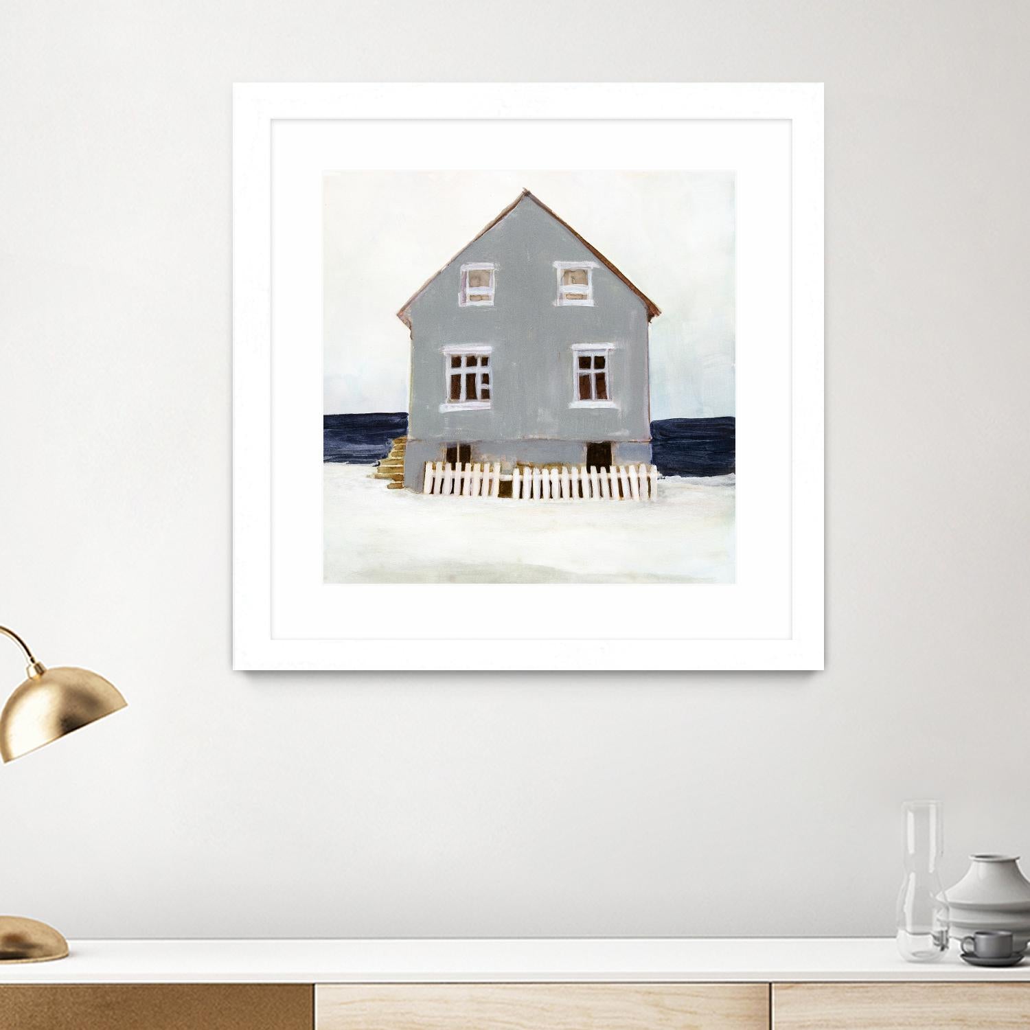 Beach Hut II by Stellar Design Studio on GIANT ART - blue coastal & tropical abstract