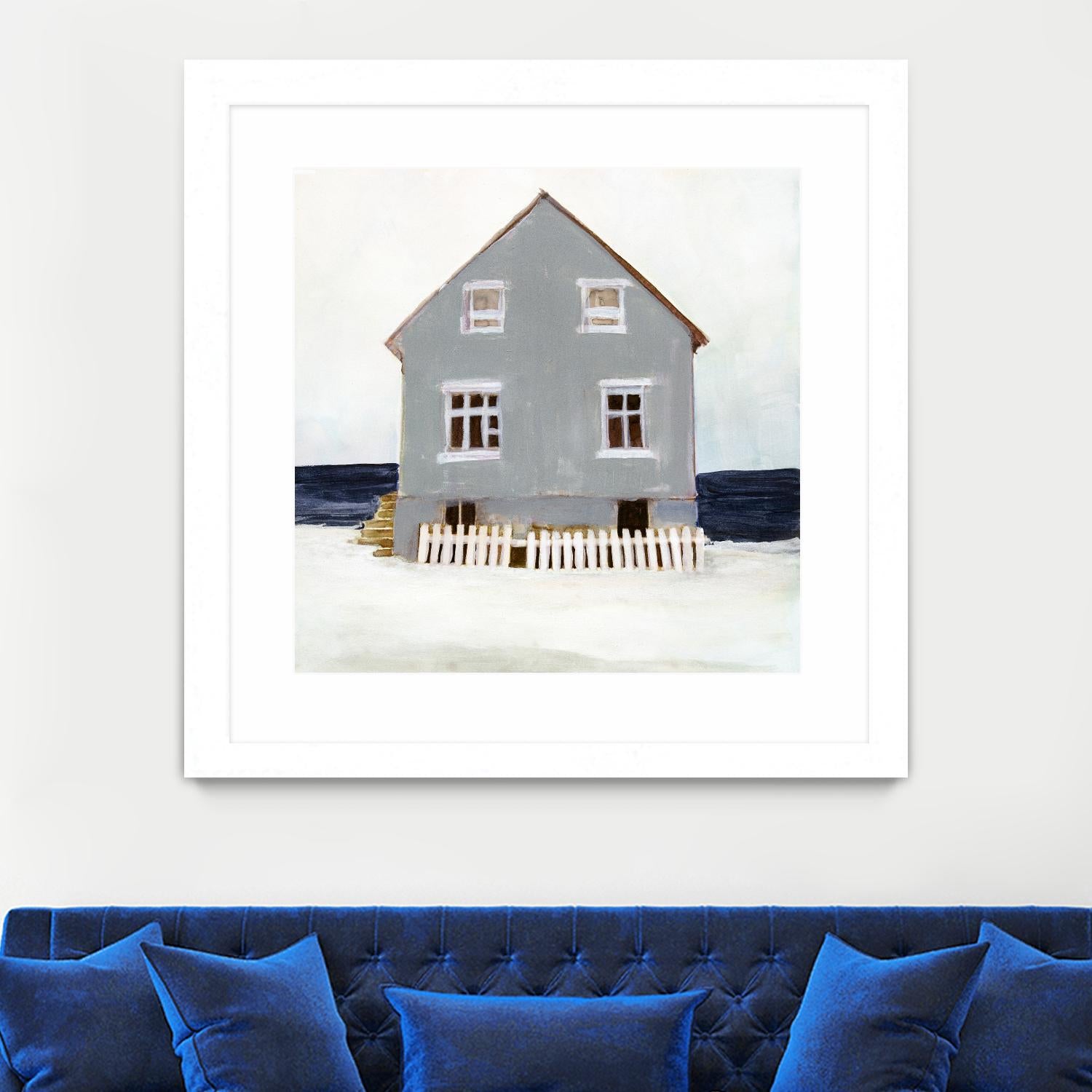 Beach Hut II by Stellar Design Studio on GIANT ART - blue coastal & tropical abstract