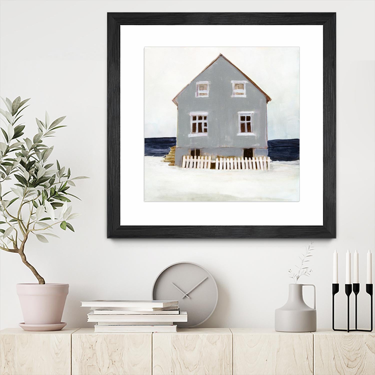 Beach Hut II by Stellar Design Studio on GIANT ART - blue coastal & tropical abstract