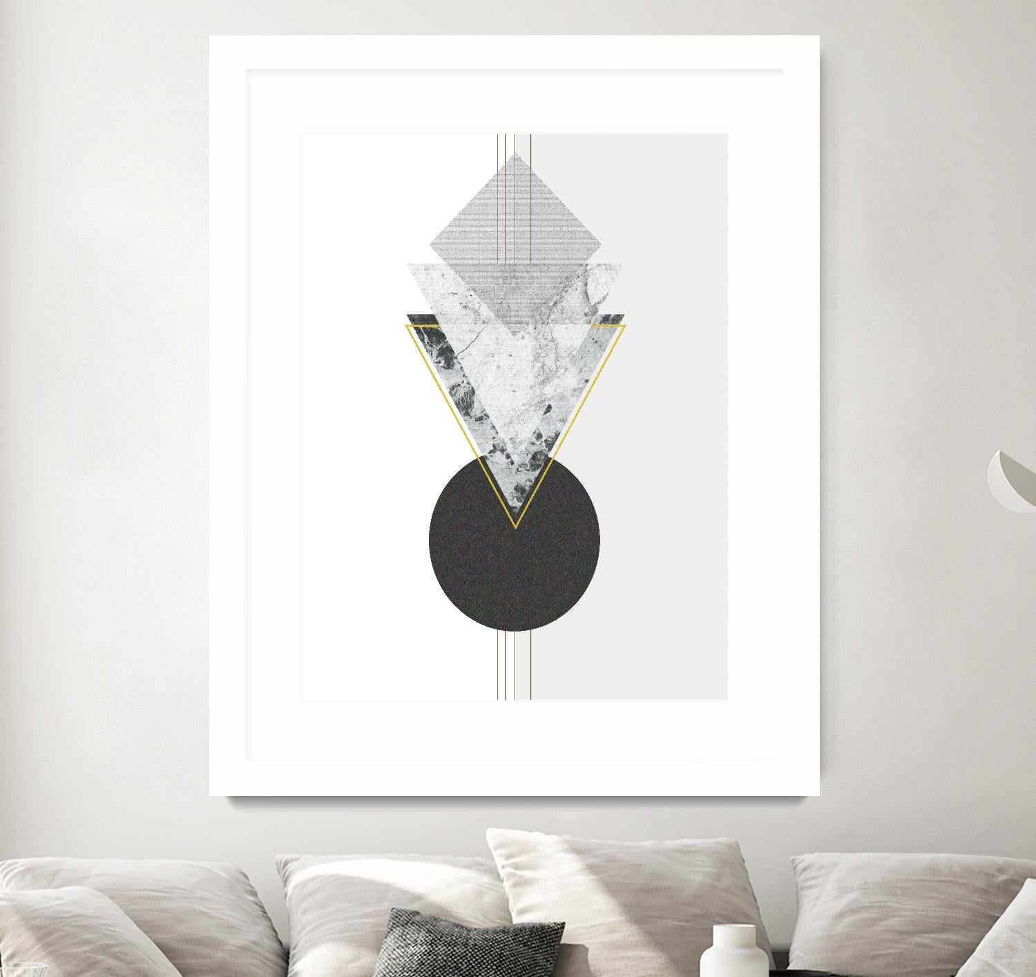 Marbled Deco I by Sabrina Balbuena on GIANT ART - gold abstract abstract