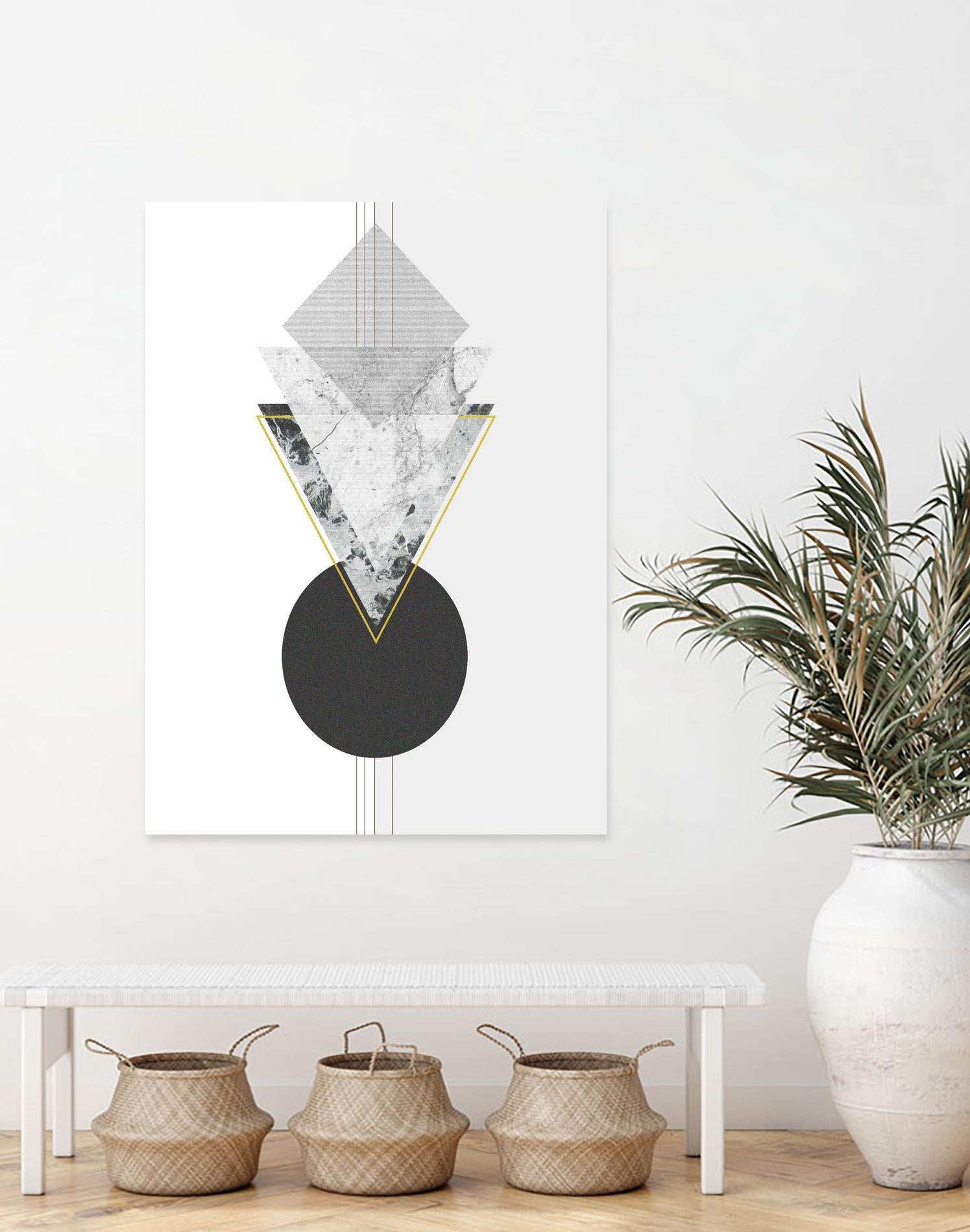 Marbled Deco I by Sabrina Balbuena on GIANT ART - gold abstract abstract