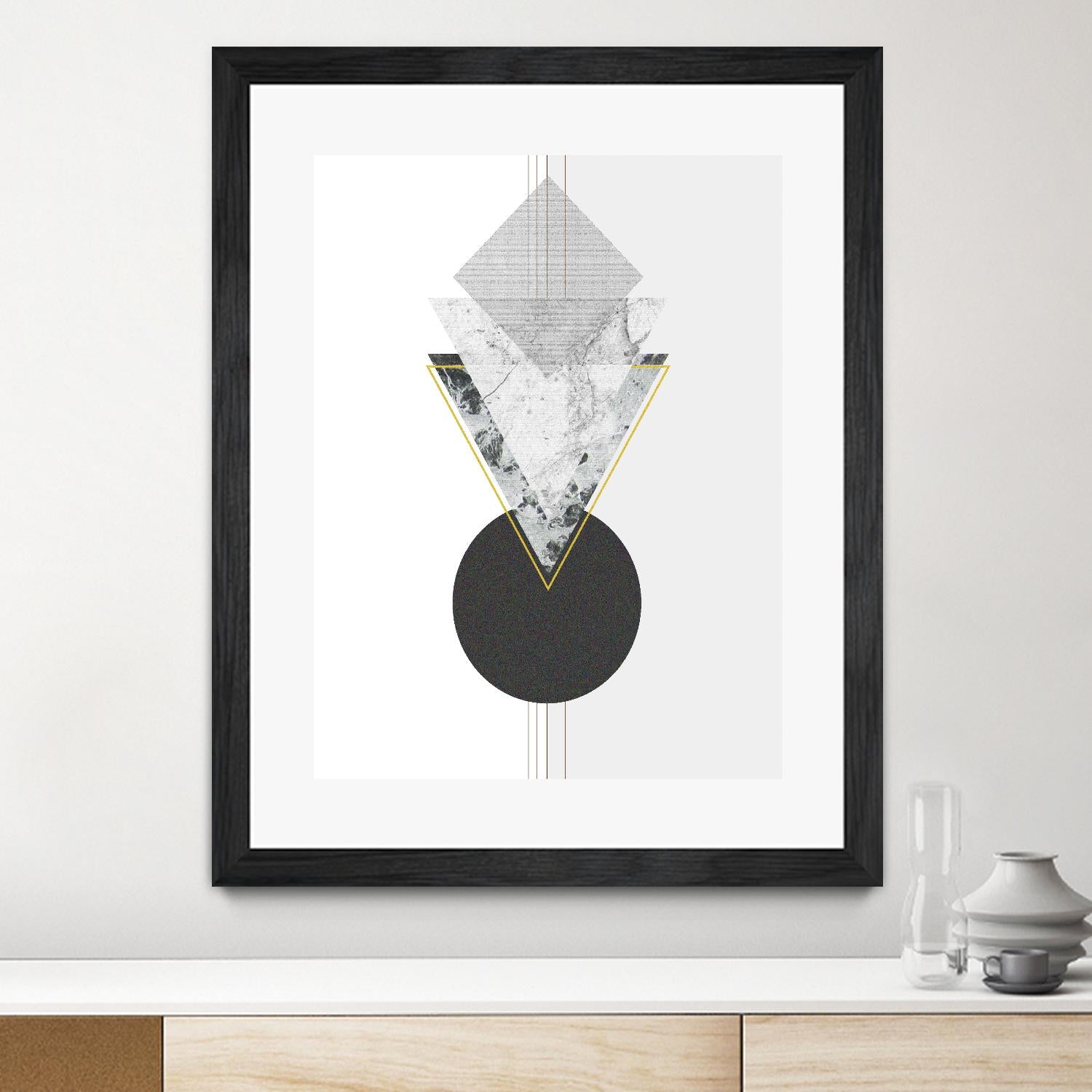 Marbled Deco I by Sabrina Balbuena on GIANT ART - gold abstract abstract