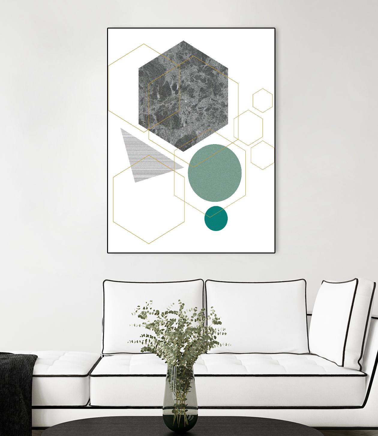 Marbled Deco II by Sabrina Balbuena on GIANT ART - grey abstract abstract