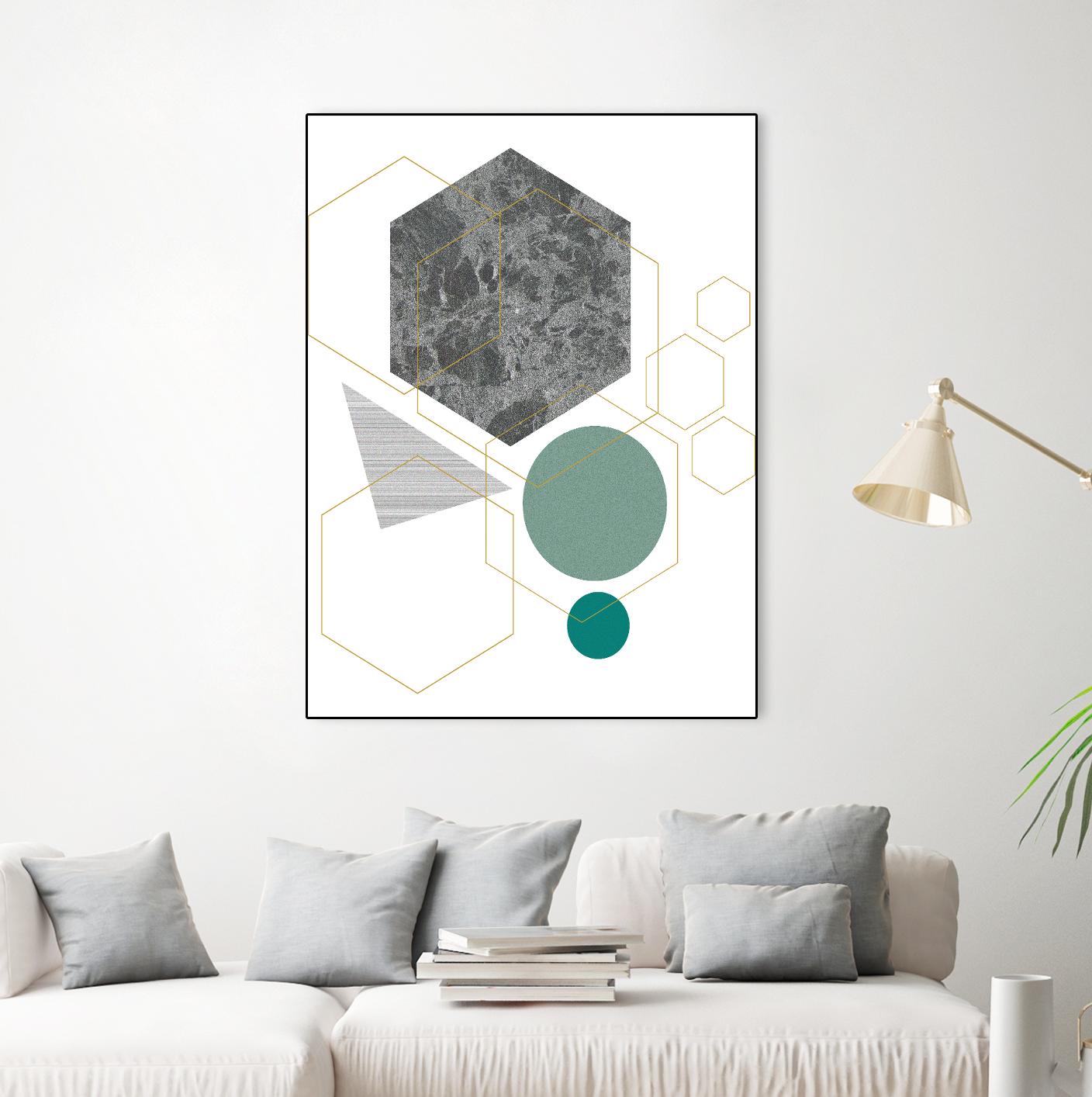 Marbled Deco II by Sabrina Balbuena on GIANT ART - grey abstract abstract