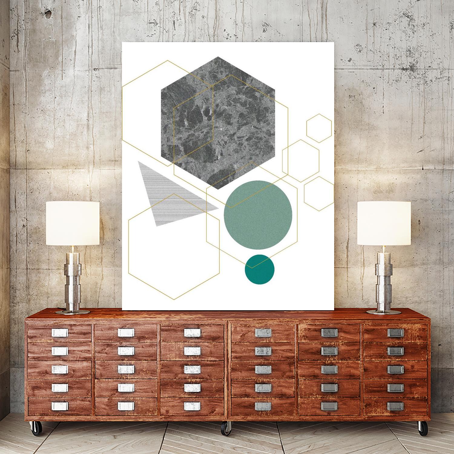 Marbled Deco II by Sabrina Balbuena on GIANT ART - grey abstract abstract