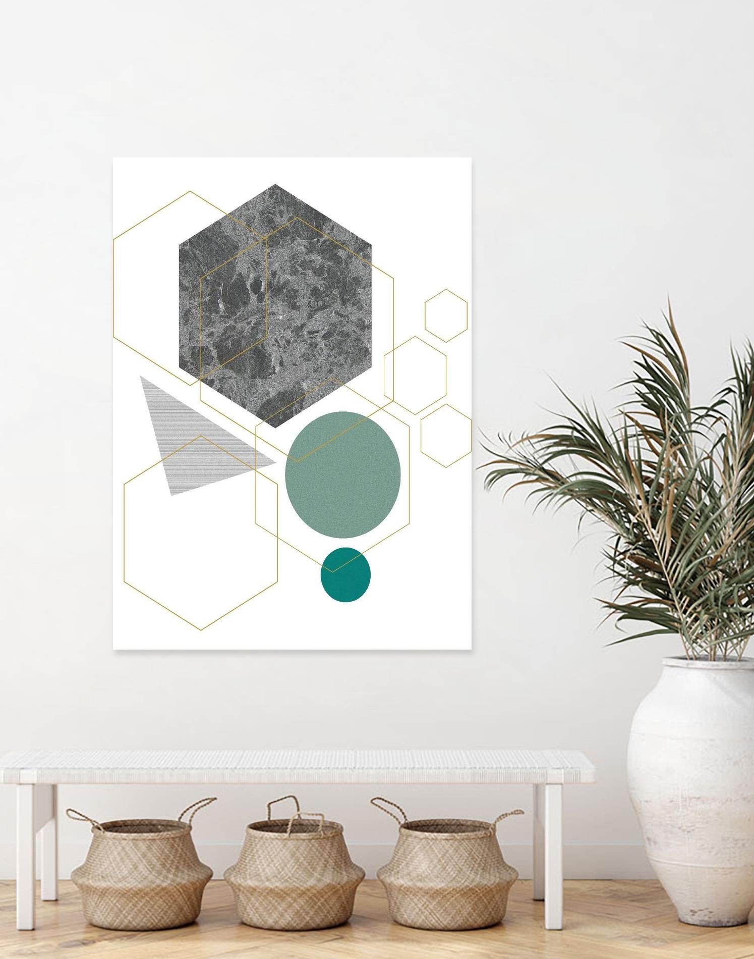 Marbled Deco II by Sabrina Balbuena on GIANT ART - grey abstract abstract