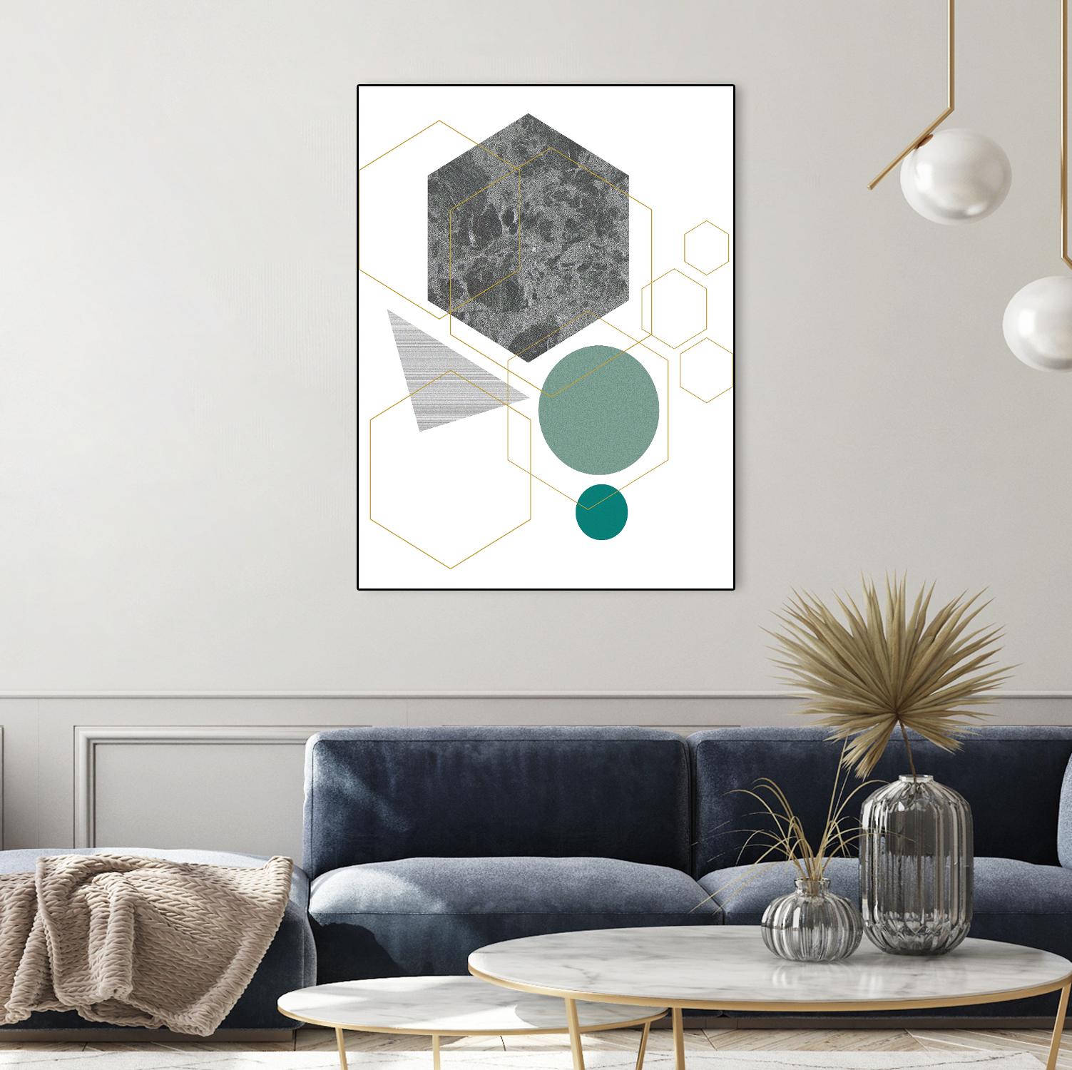 Marbled Deco II by Sabrina Balbuena on GIANT ART - grey abstract abstract