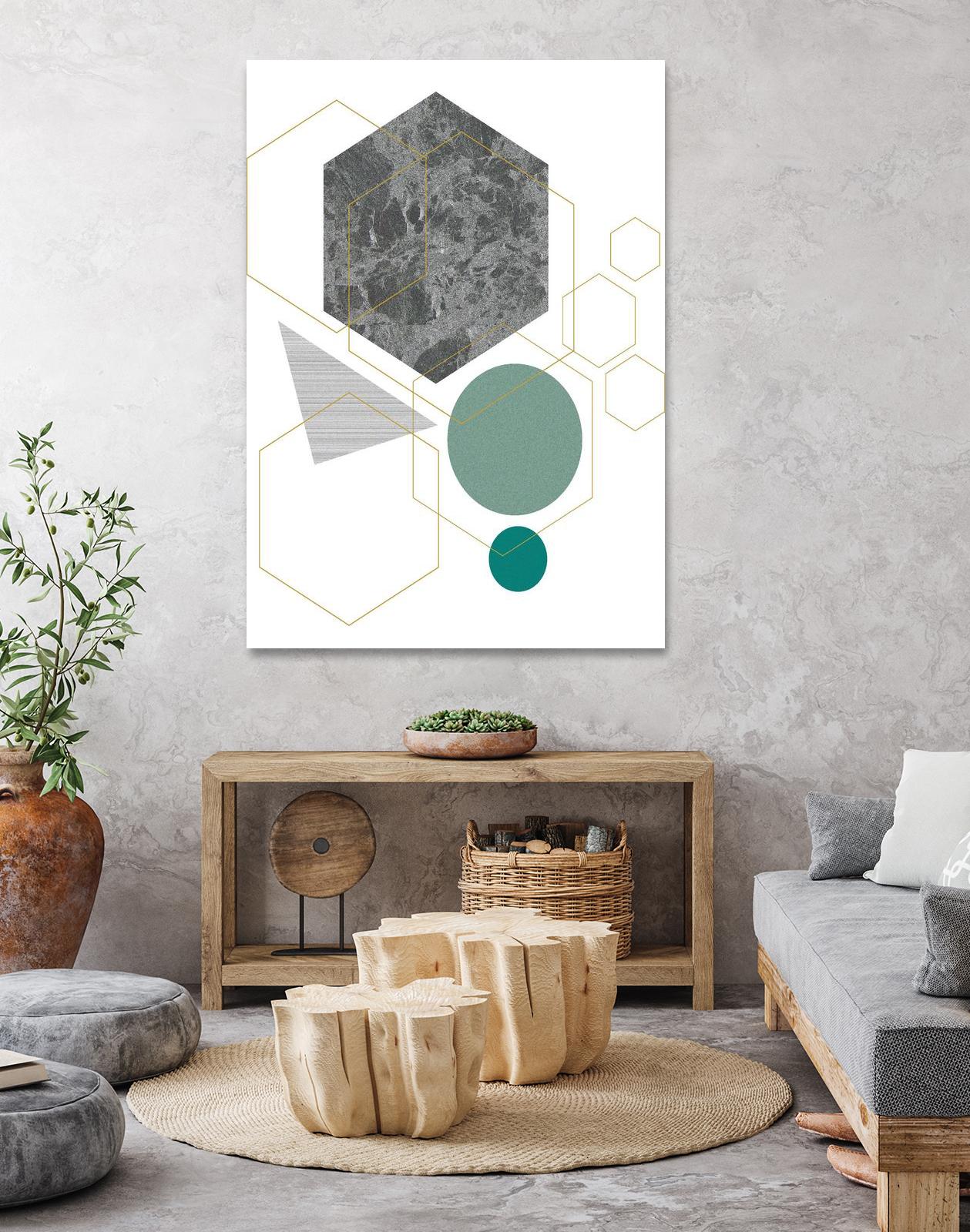 Marbled Deco II by Sabrina Balbuena on GIANT ART - grey abstract abstract