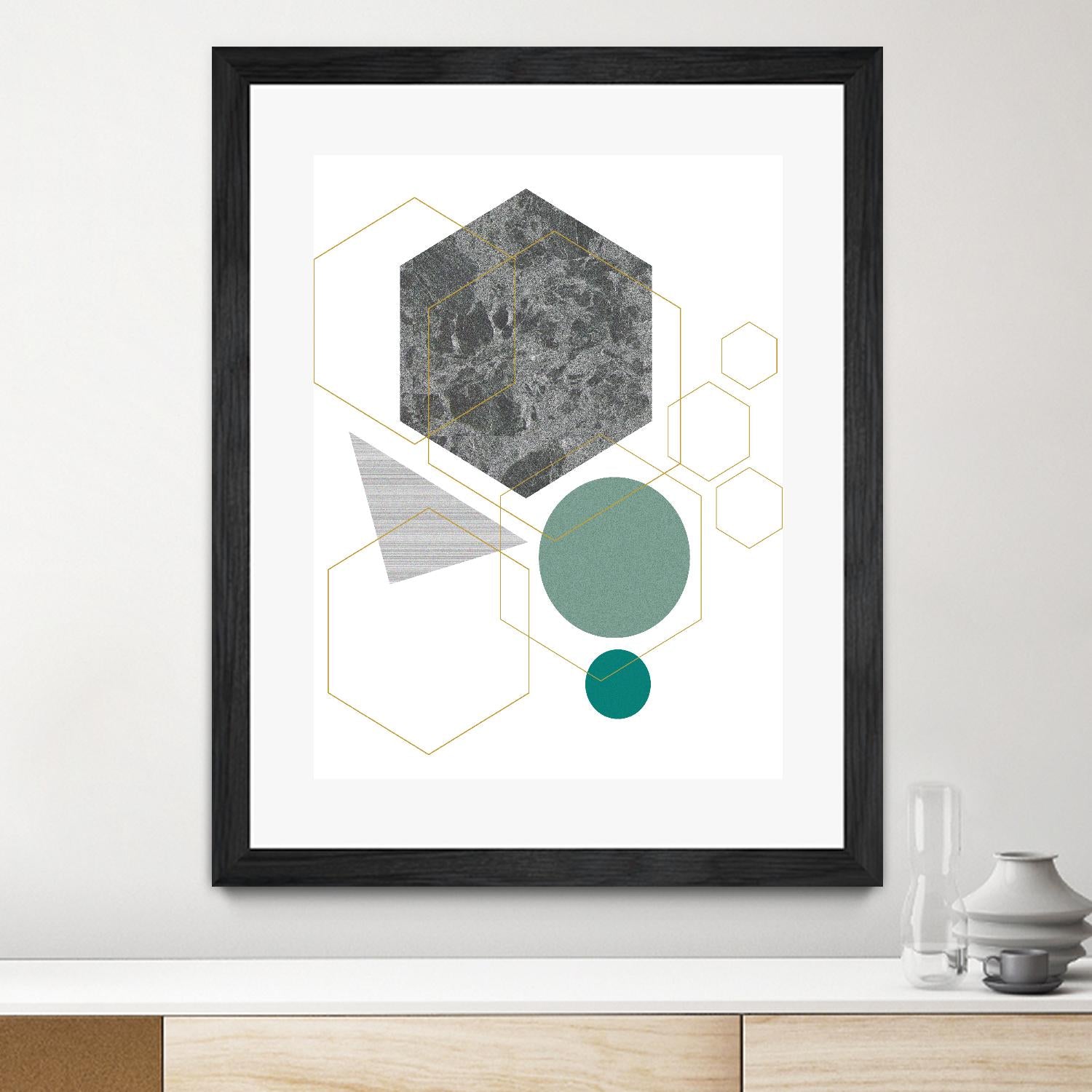 Marbled Deco II by Sabrina Balbuena on GIANT ART - grey abstract abstract