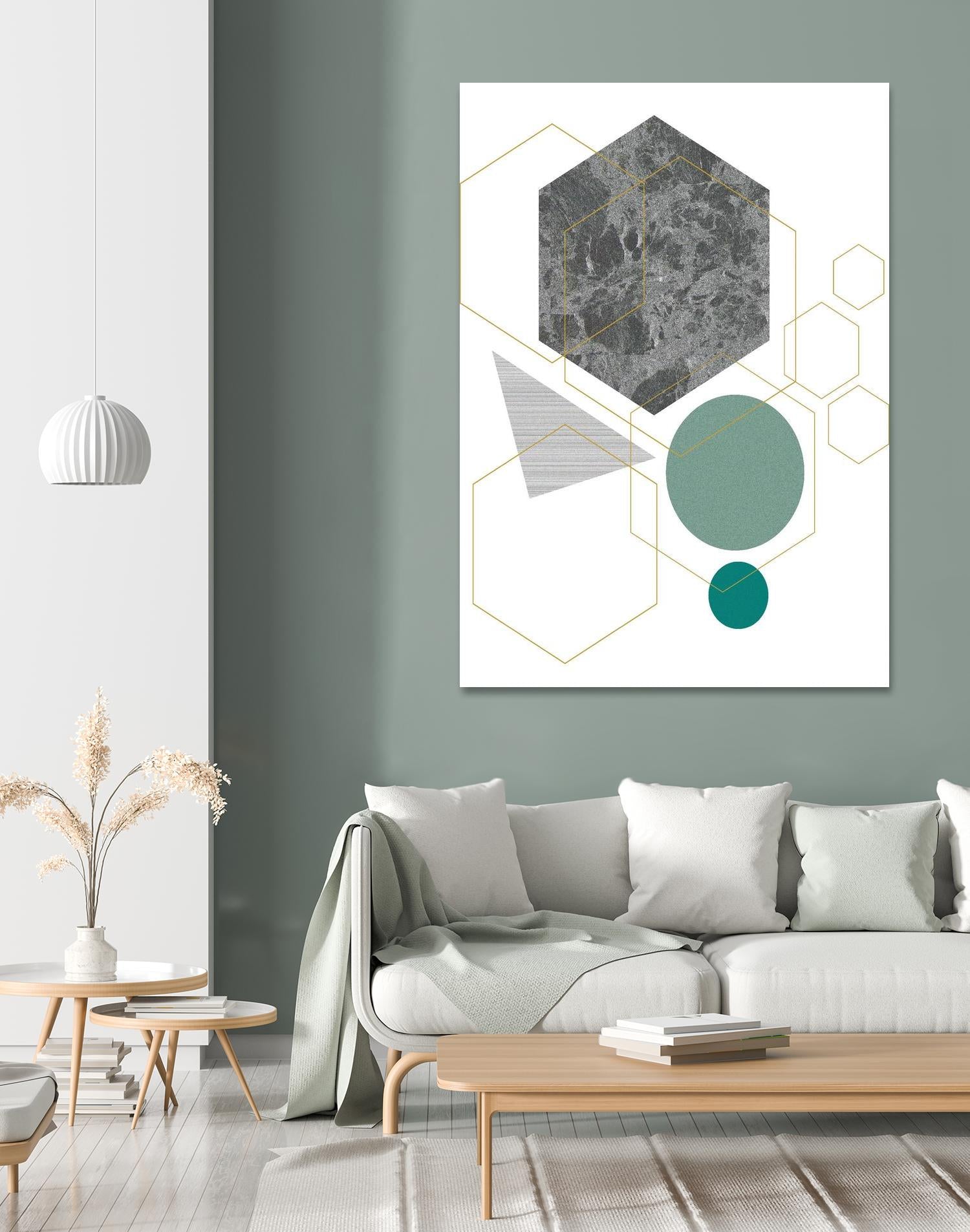 Marbled Deco II by Sabrina Balbuena on GIANT ART - grey abstract abstract