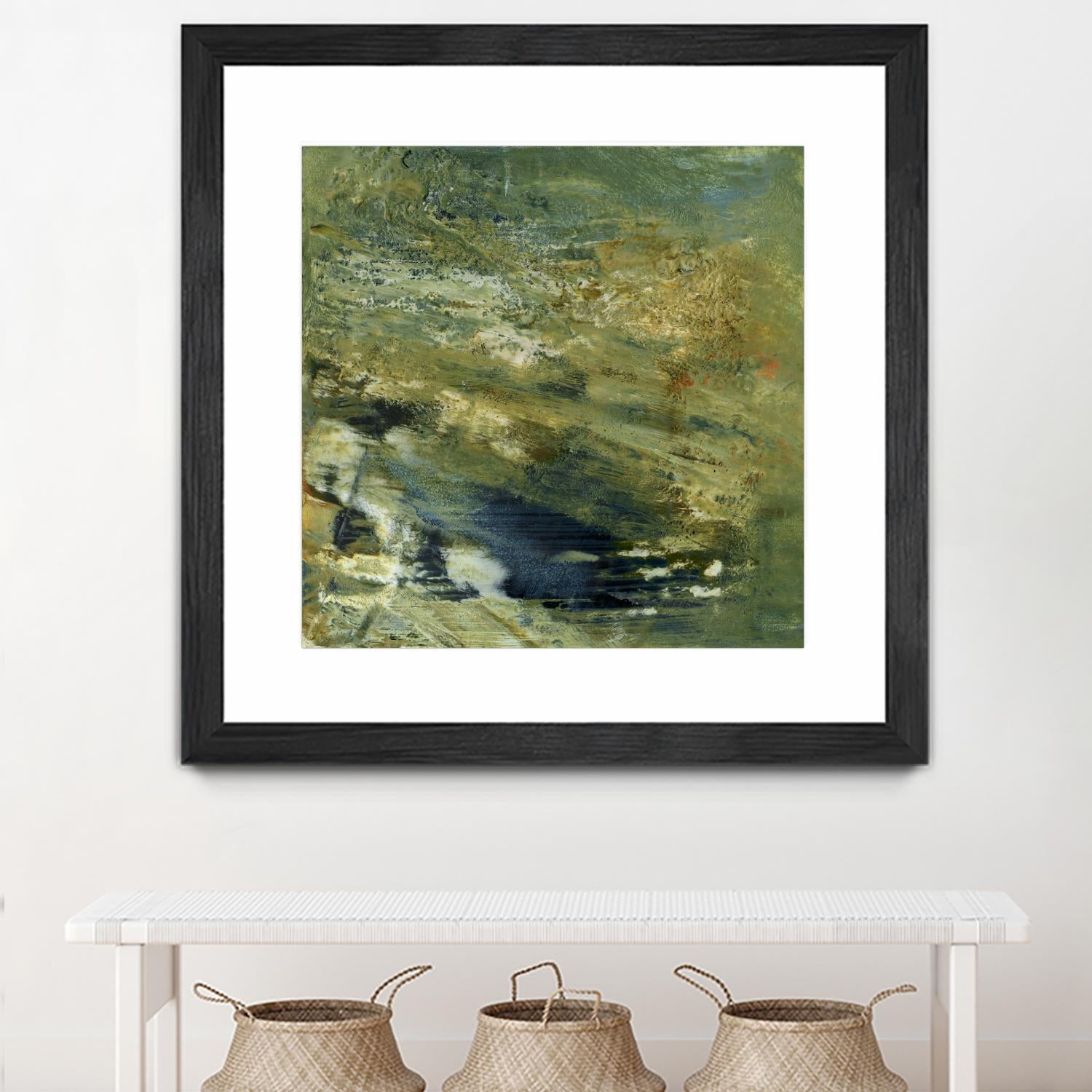 Encaustic Tile in Green VI by Sharon Gordon on GIANT ART - green abstract abstract