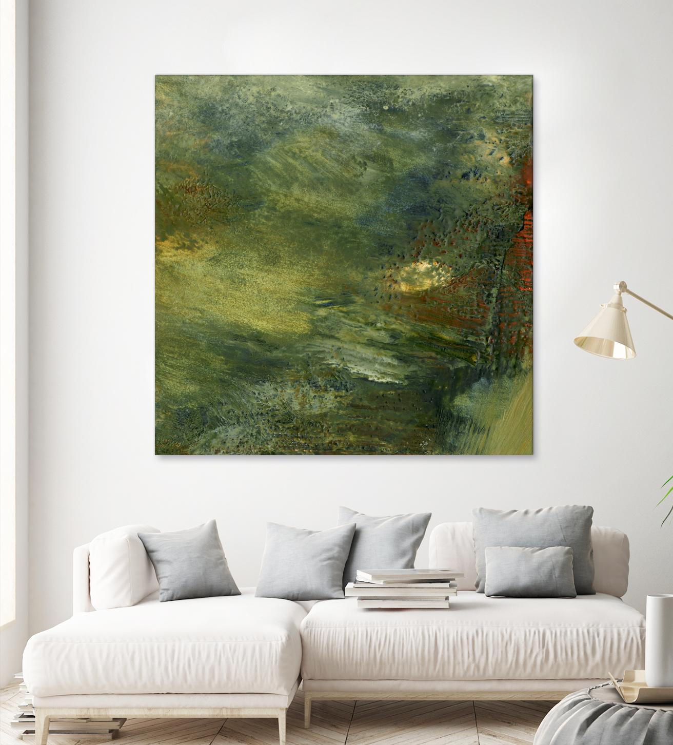 Encaustic Tile in Multi IV by Sharon Gordon on GIANT ART - orange abstract abstract