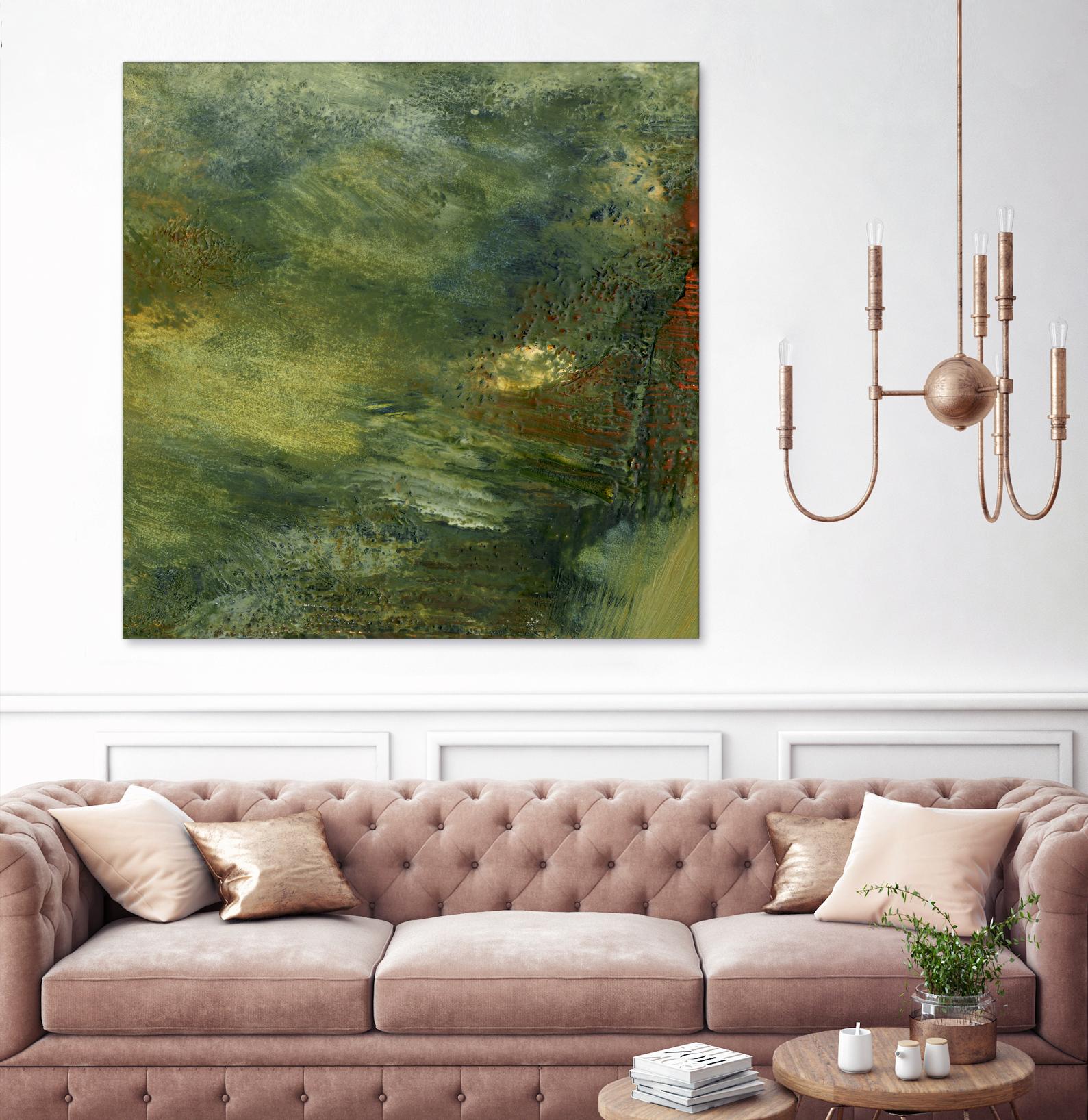 Encaustic Tile in Multi IV by Sharon Gordon on GIANT ART - orange abstract abstract