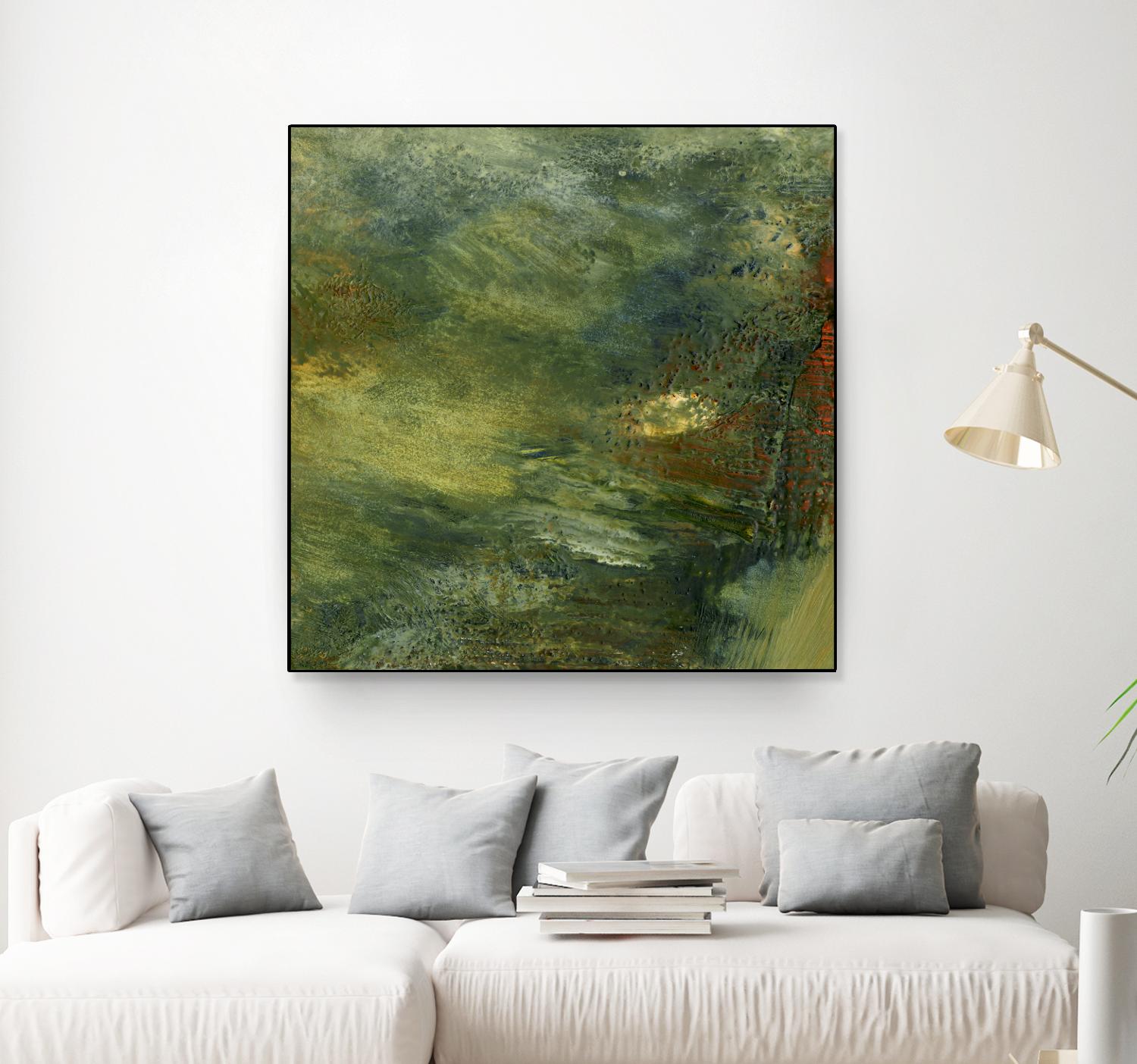 Encaustic Tile in Multi IV by Sharon Gordon on GIANT ART - orange abstract abstract