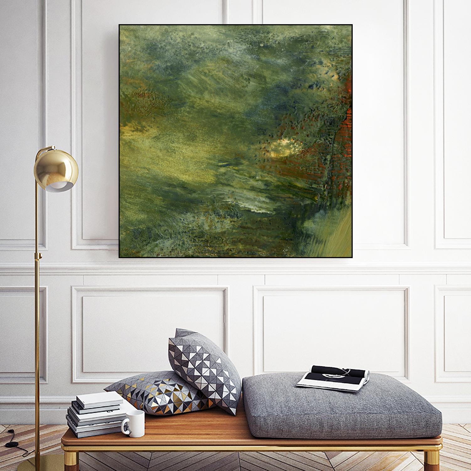 Encaustic Tile in Multi IV by Sharon Gordon on GIANT ART - orange abstract abstract