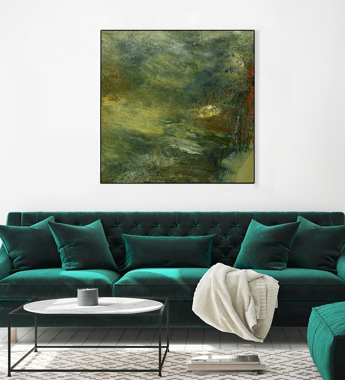 Encaustic Tile in Multi IV by Sharon Gordon on GIANT ART - orange abstract abstract