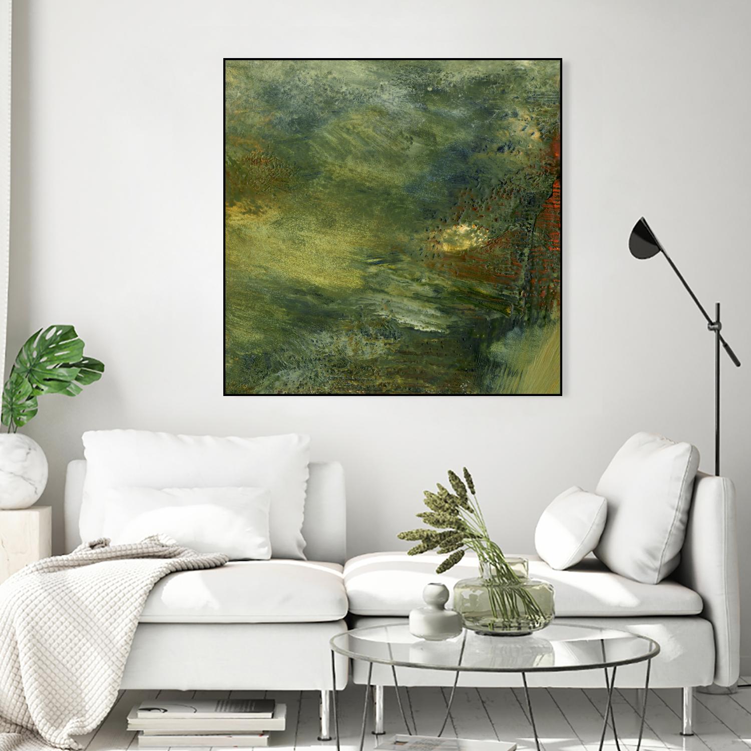 Encaustic Tile in Multi IV by Sharon Gordon on GIANT ART - orange abstract abstract