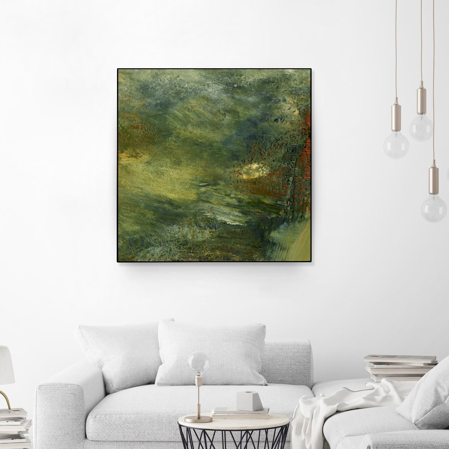 Encaustic Tile in Multi IV by Sharon Gordon on GIANT ART - orange abstract abstract