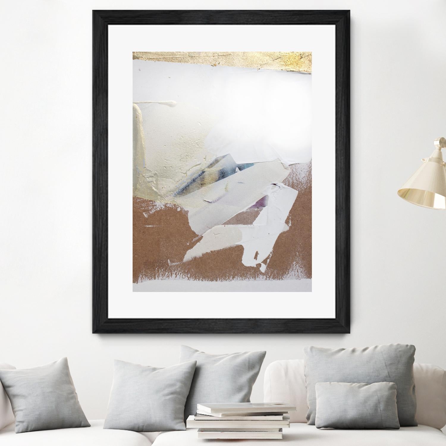 Gold Divided I by Kent Youngstrom on GIANT ART - gold abstract abstrait