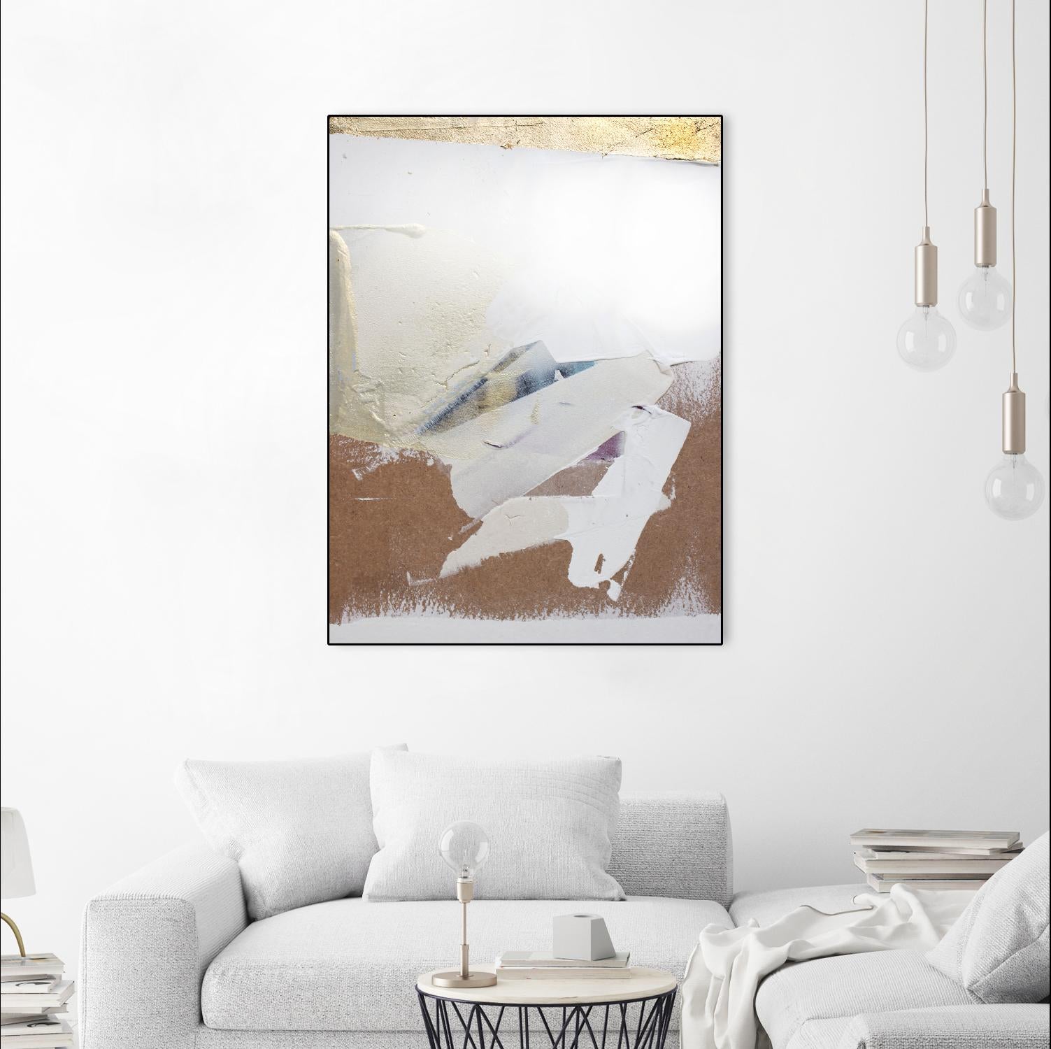 Gold Divided I by Kent Youngstrom on GIANT ART - gold abstract abstrait