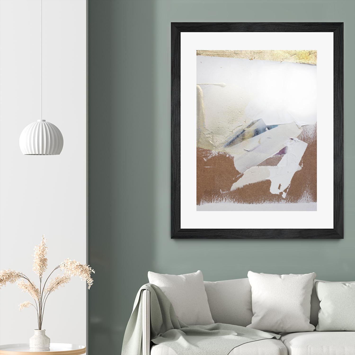 Gold Divided I by Kent Youngstrom on GIANT ART - gold abstract abstrait