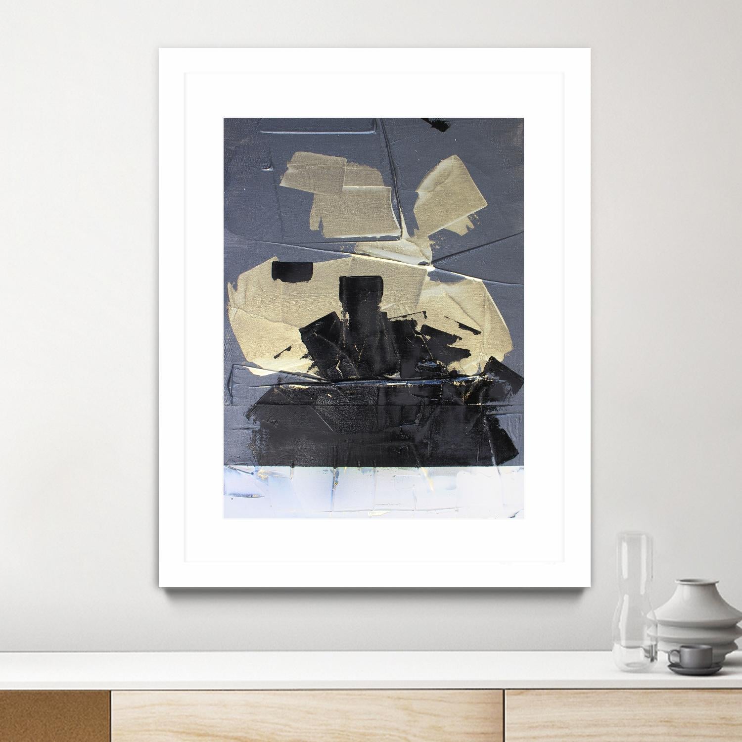 Gold Divided III by Kent Youngstrom on GIANT ART - gold abstract abstract