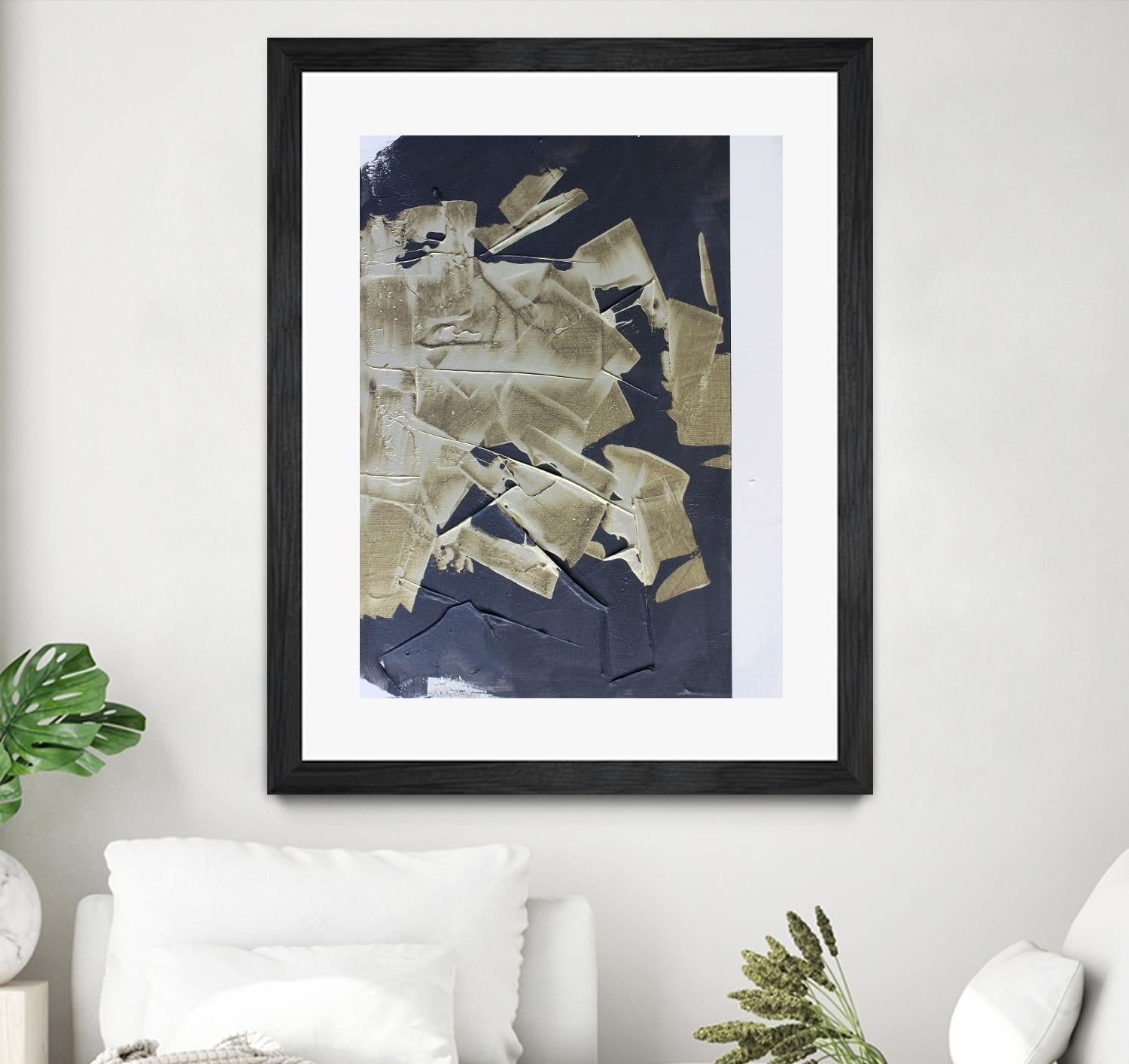 Gold Divided IV by Kent Youngstrom on GIANT ART - gold abstract abstract