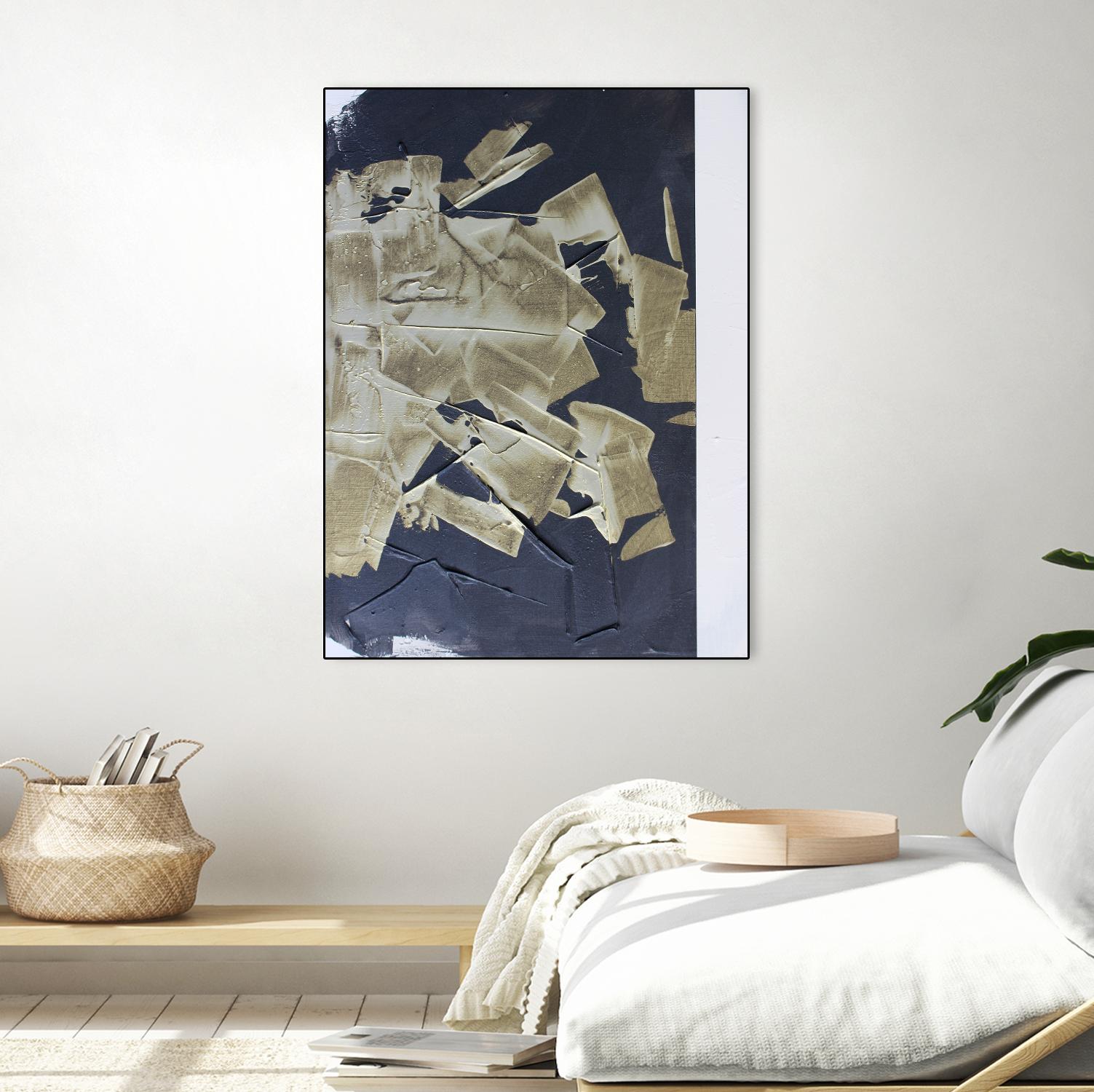 Gold Divided IV by Kent Youngstrom on GIANT ART - gold abstract abstract