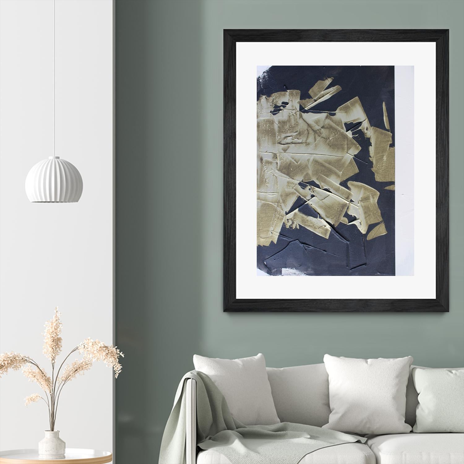 Gold Divided IV by Kent Youngstrom on GIANT ART - gold abstract abstract