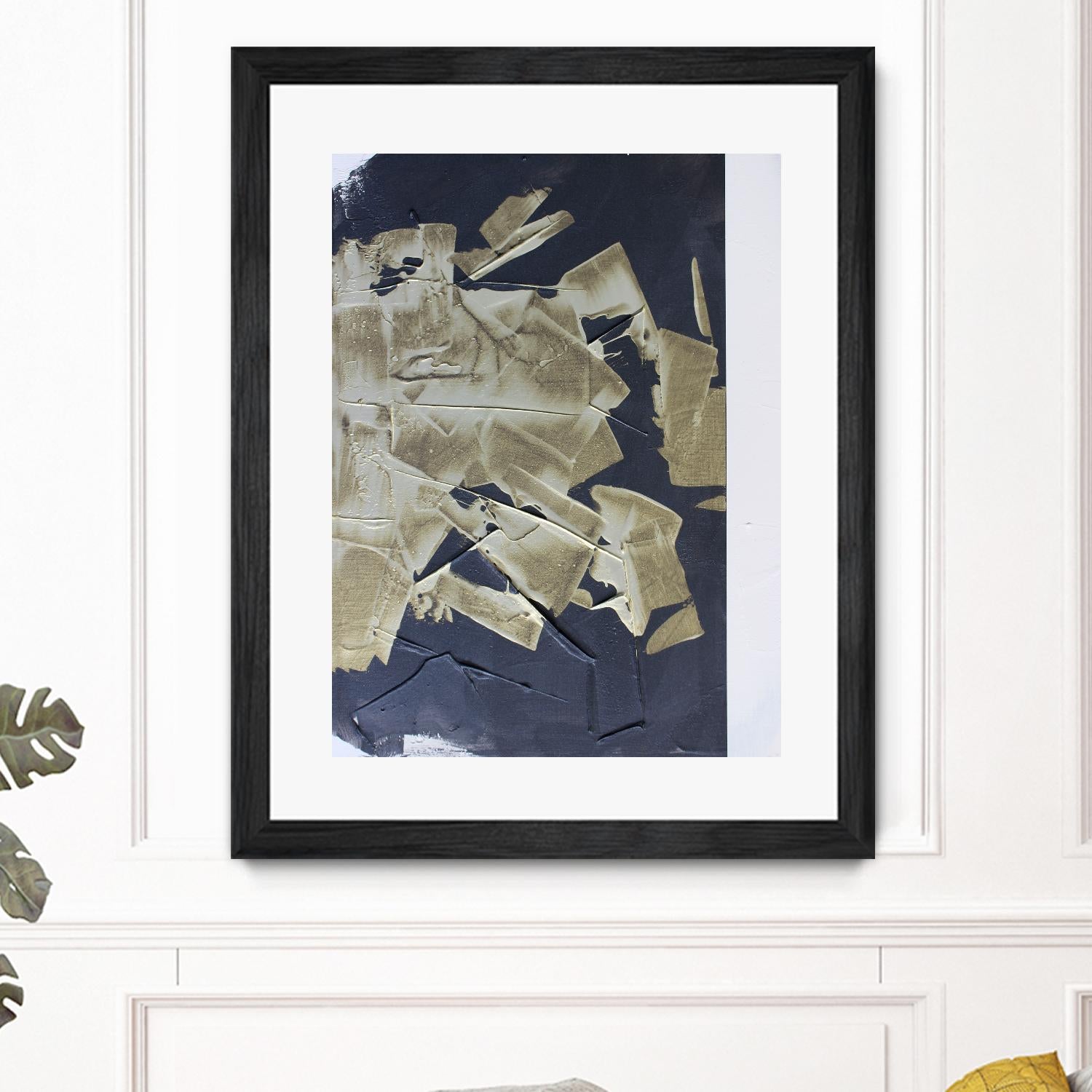 Gold Divided IV by Kent Youngstrom on GIANT ART - gold abstract abstract