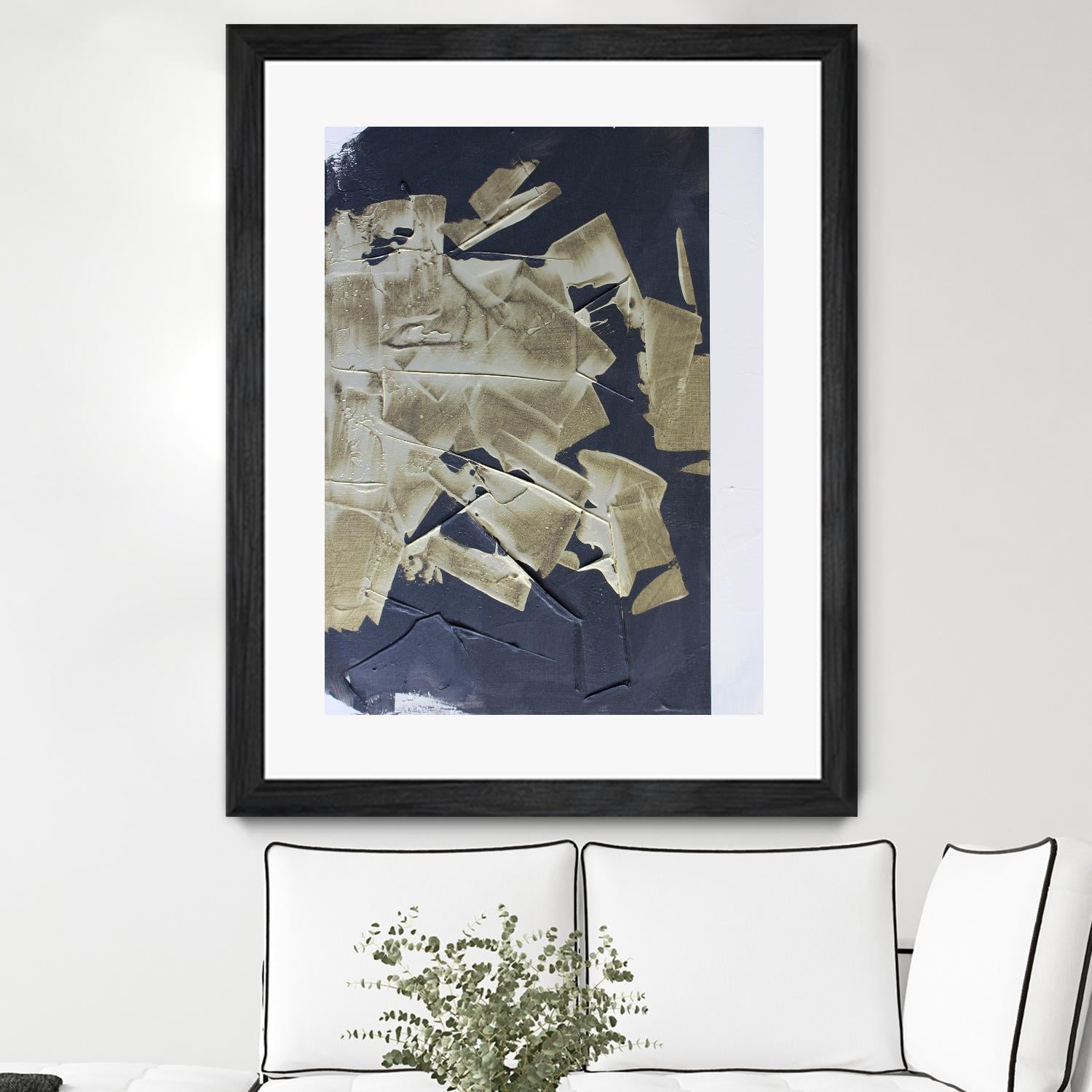 Gold Divided IV by Kent Youngstrom on GIANT ART - gold abstract abstract