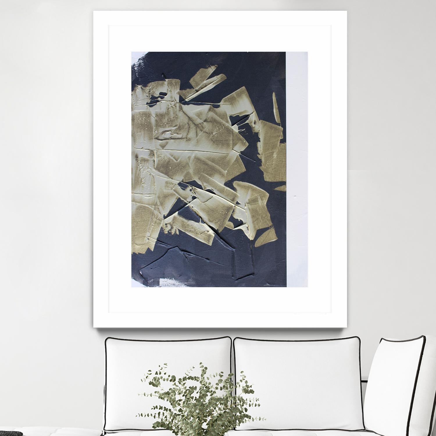 Gold Divided IV by Kent Youngstrom on GIANT ART - gold abstract abstract