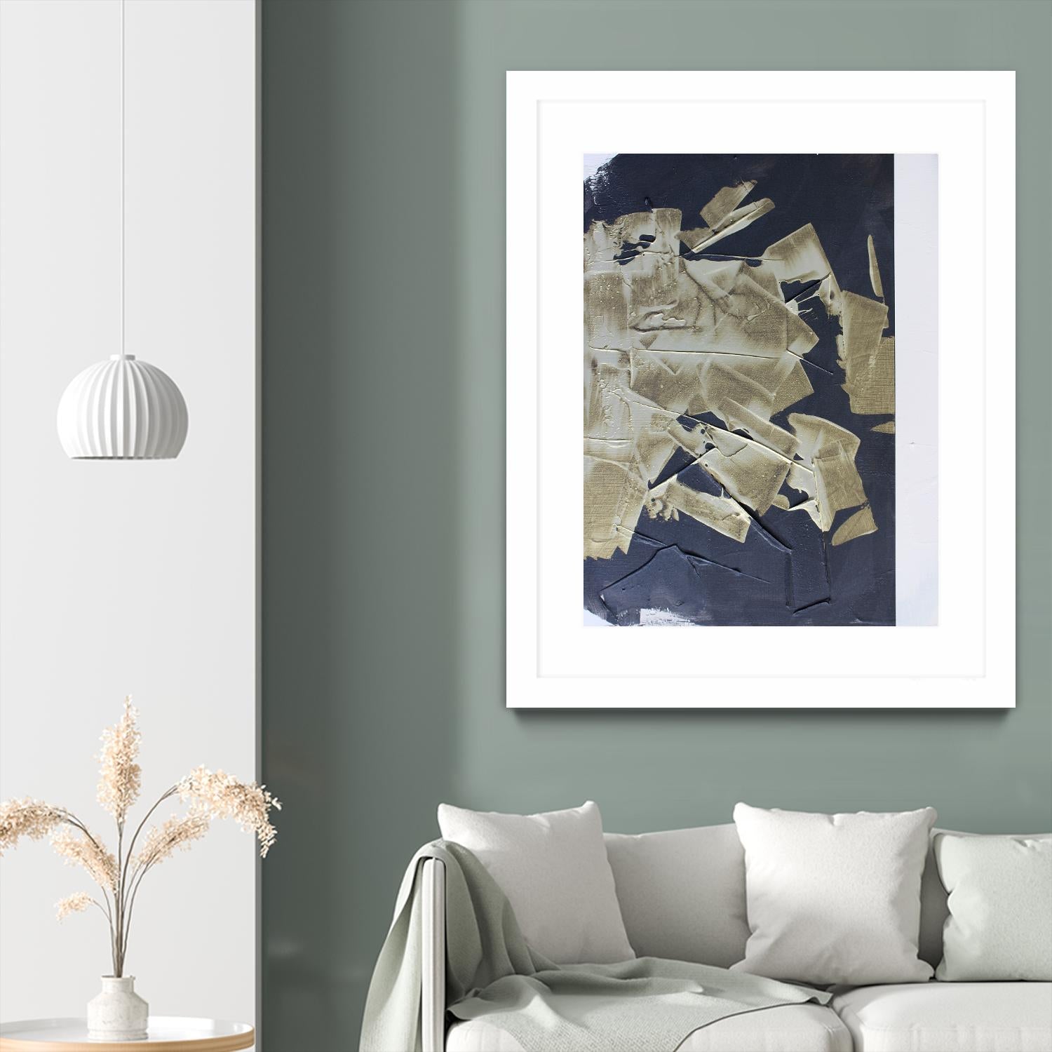 Gold Divided IV by Kent Youngstrom on GIANT ART - gold abstract abstract