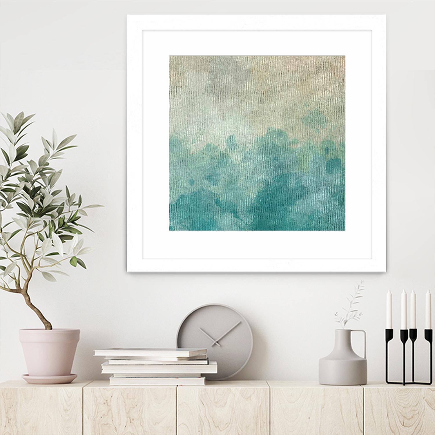 Summer's Calm I by Alonzo Saunders on GIANT ART - beige abstract abstract