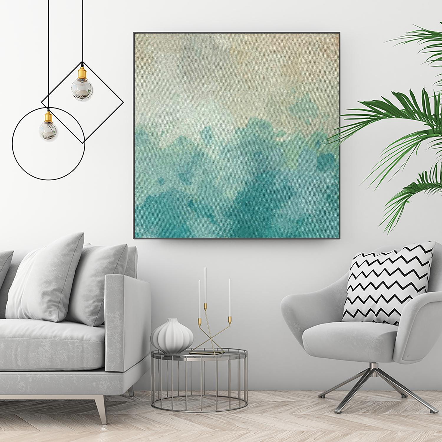 Summer's Calm I by Alonzo Saunders on GIANT ART - beige abstract abstract