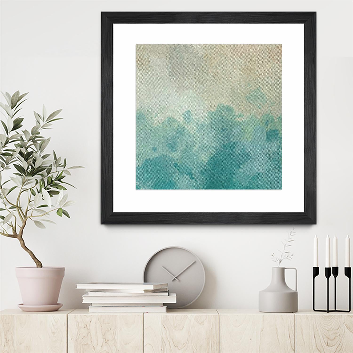 Summer's Calm I by Alonzo Saunders on GIANT ART - beige abstract abstract