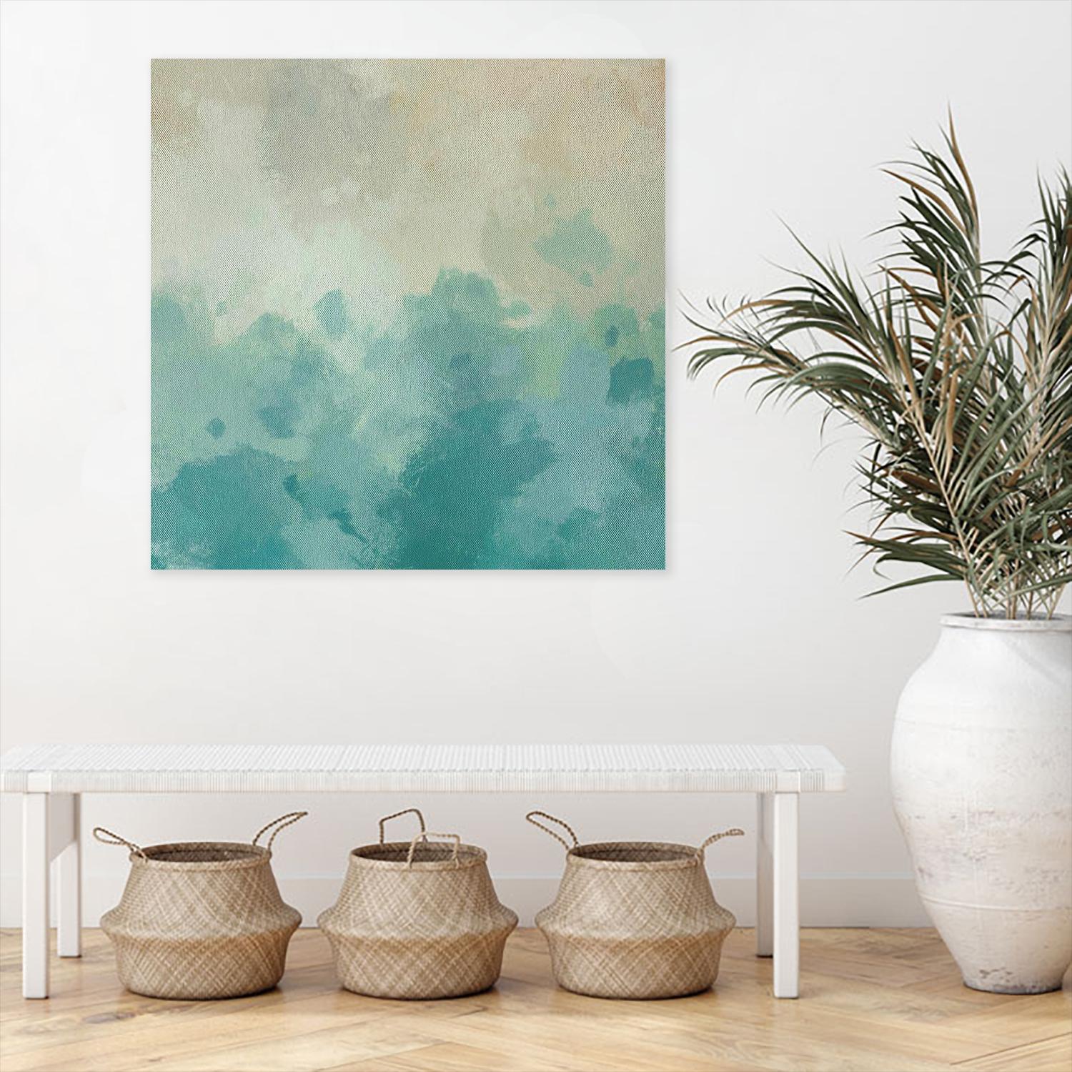 Summer's Calm I by Alonzo Saunders on GIANT ART - beige abstract abstract